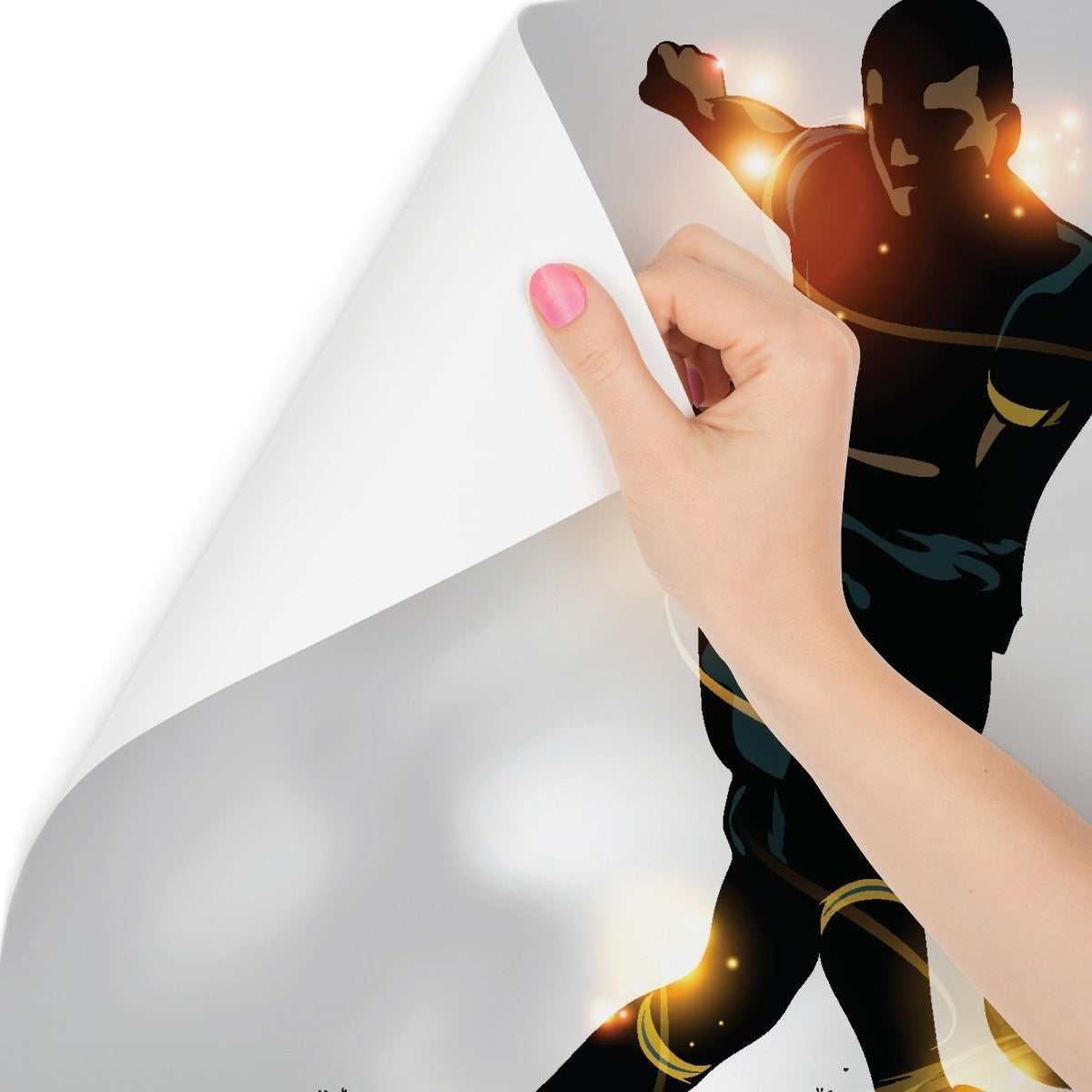 Fototapet Fotballspiller Som Scorer Et Mål