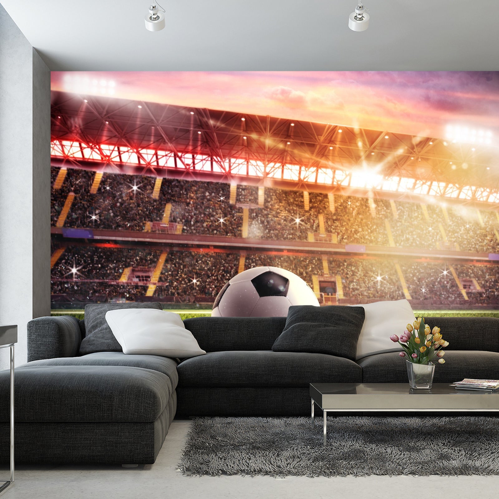 Fototapet Fotball På Stadion