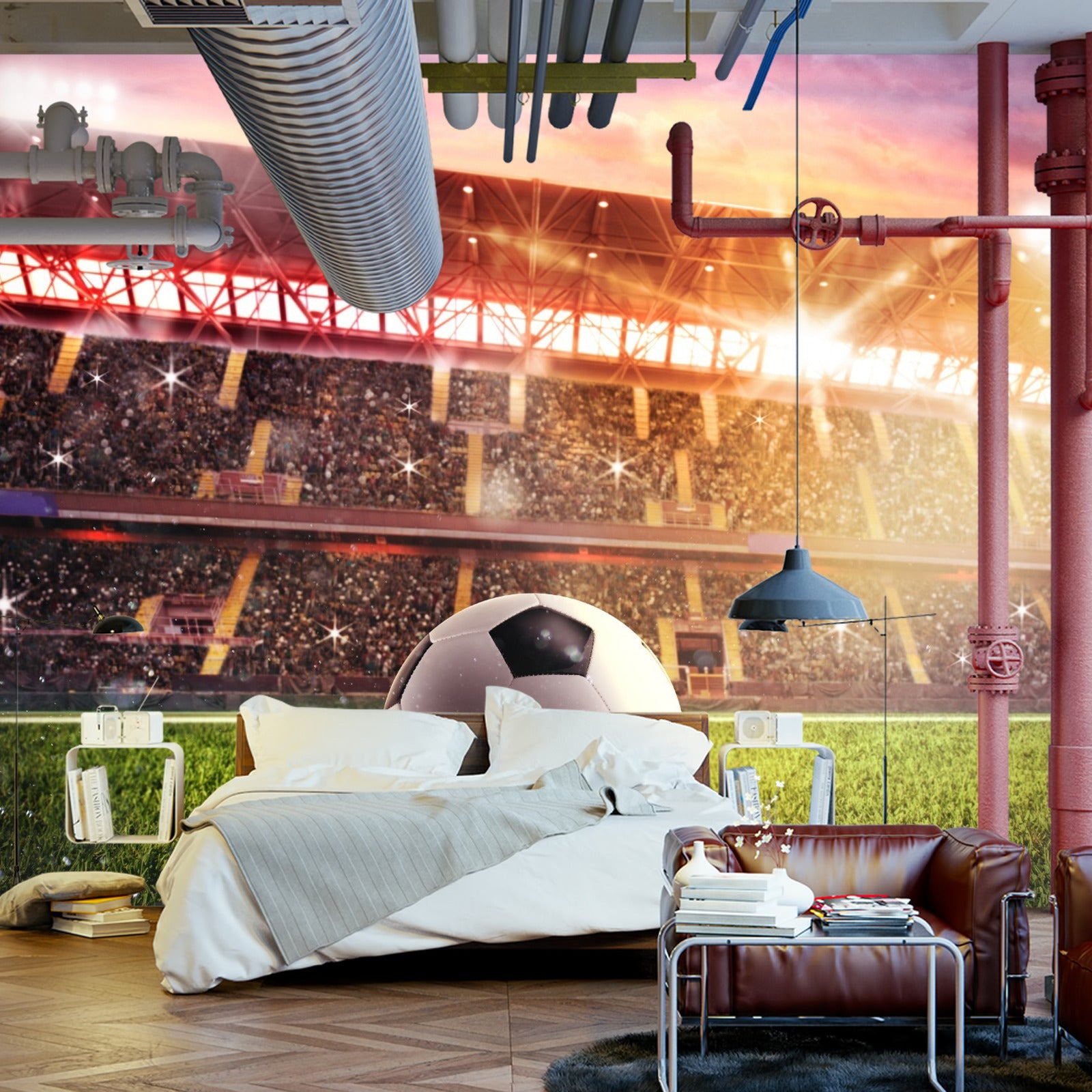 Fototapet Fotball På Stadion