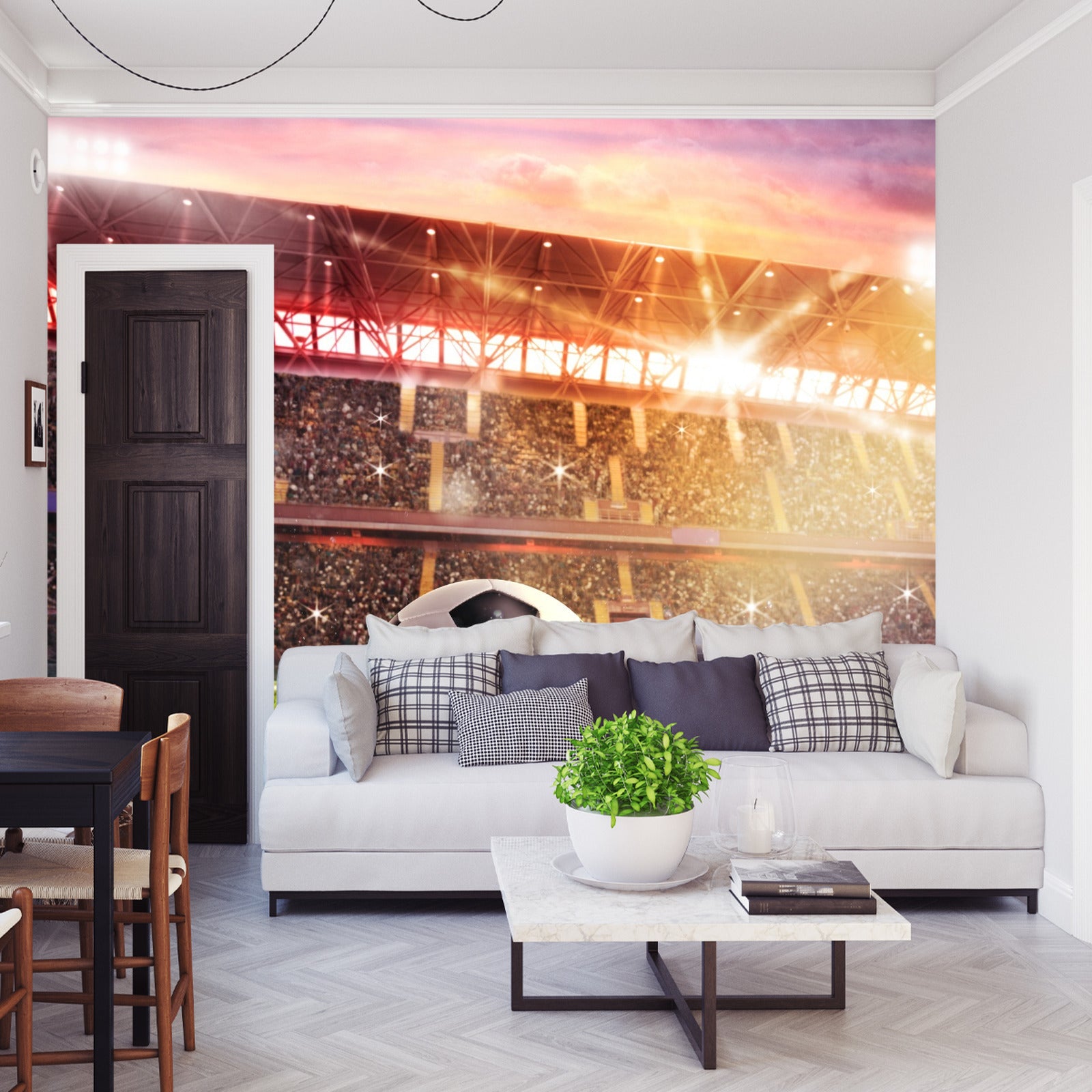 Fototapet Fotball På Stadion