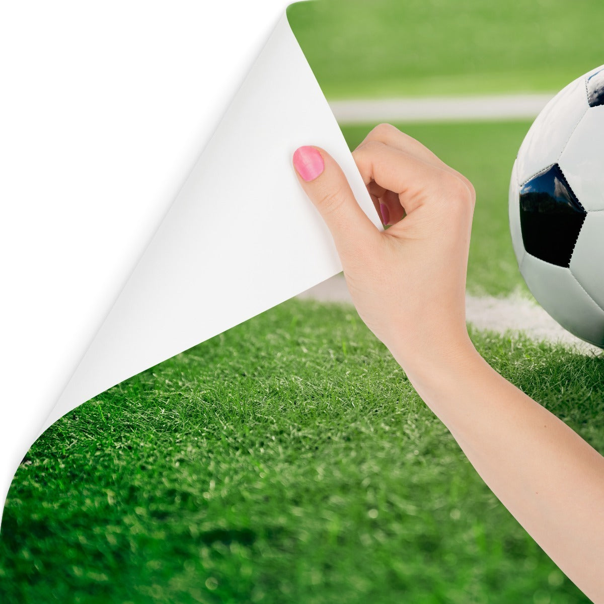 Fototapet Fotball På Linjen