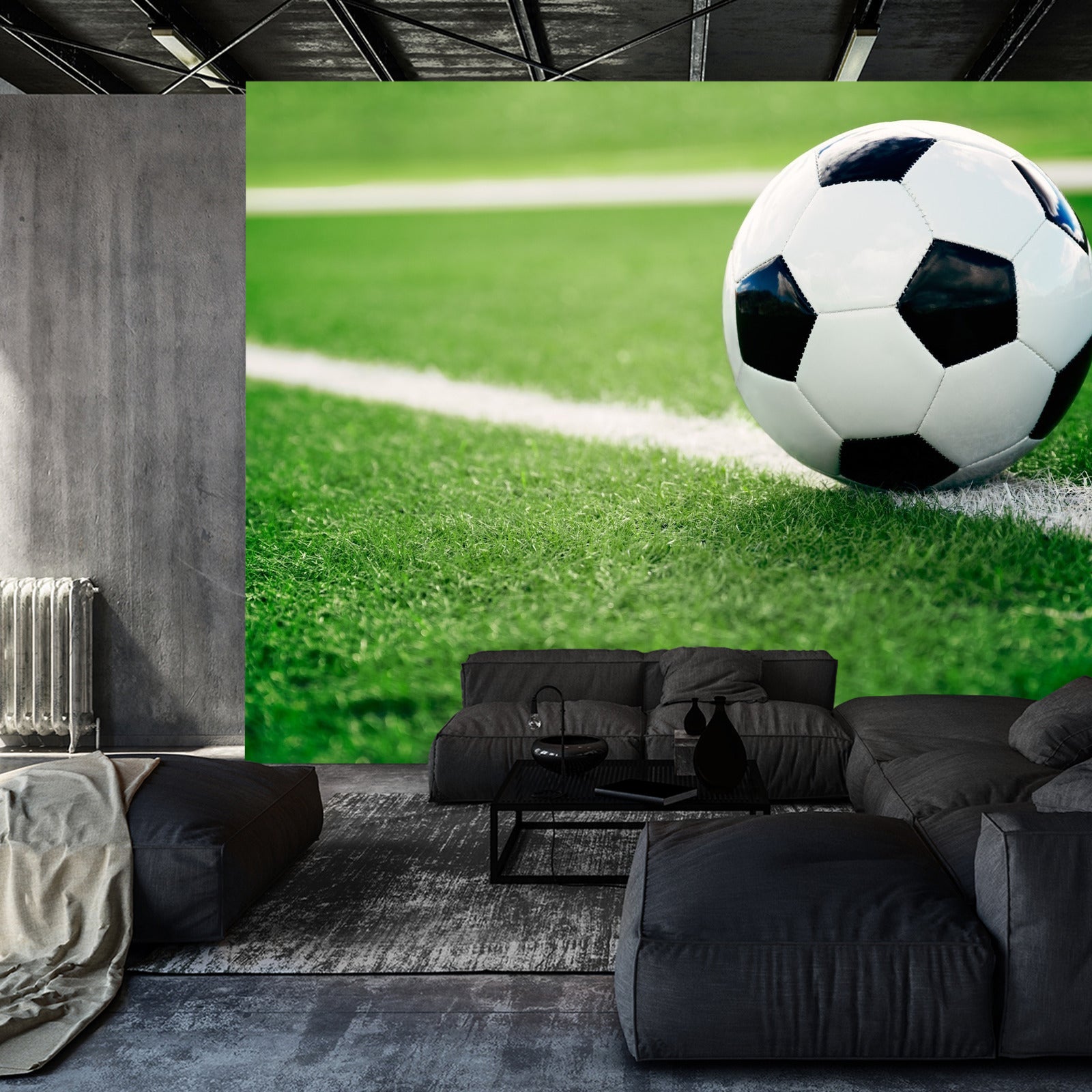 Fototapet Fotball På Linjen