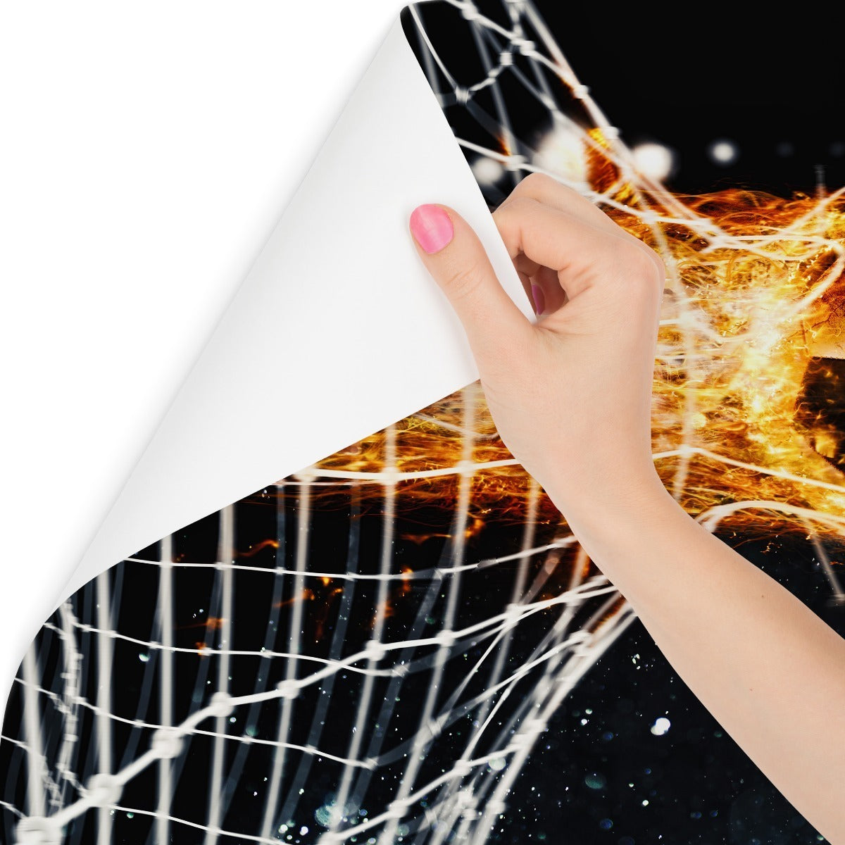 Fototapet Brennende Ball Ødelegger Målet