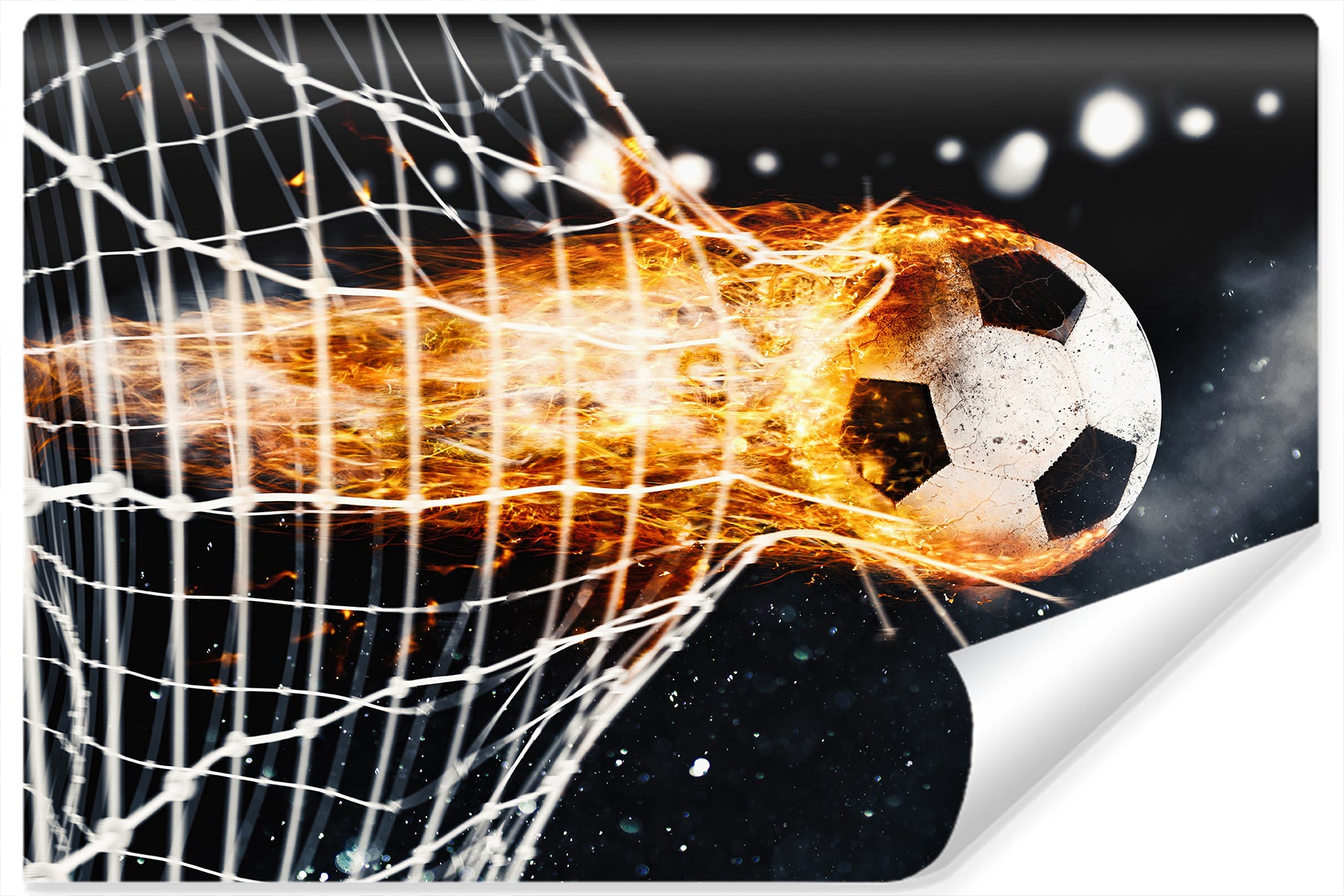 Fototapet Brennende Ball Ødelegger Målet