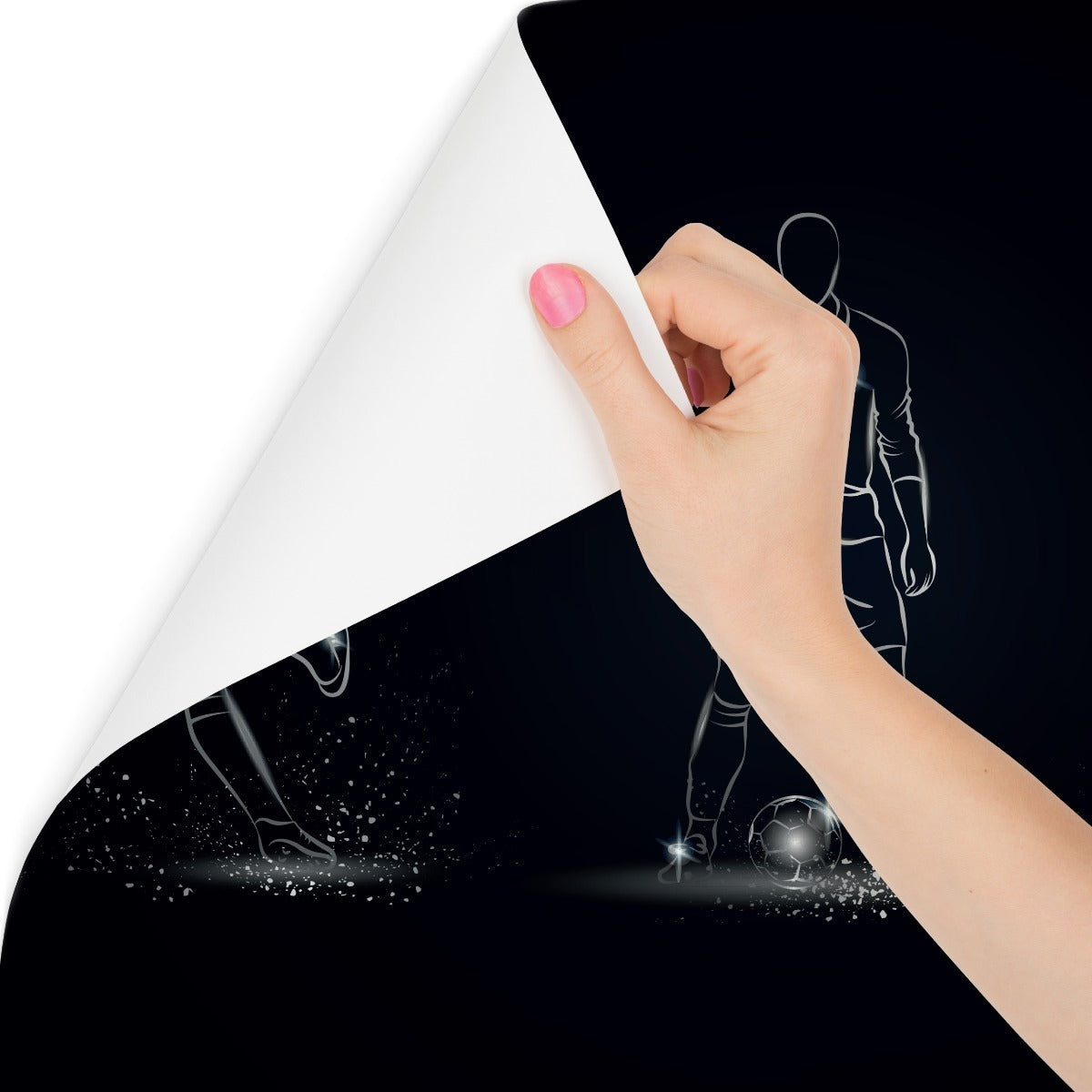 Fototapet Fotballspiller I Forskjellige Positurer