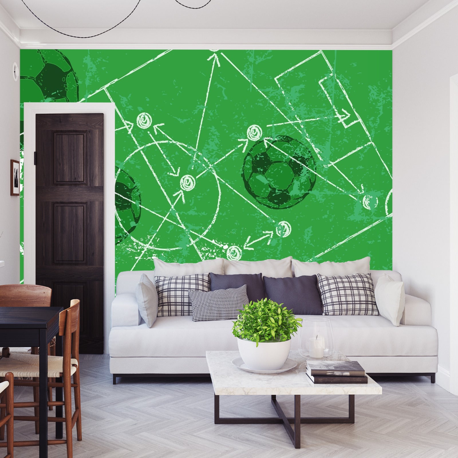 Fototapet Taktikk I Fotball