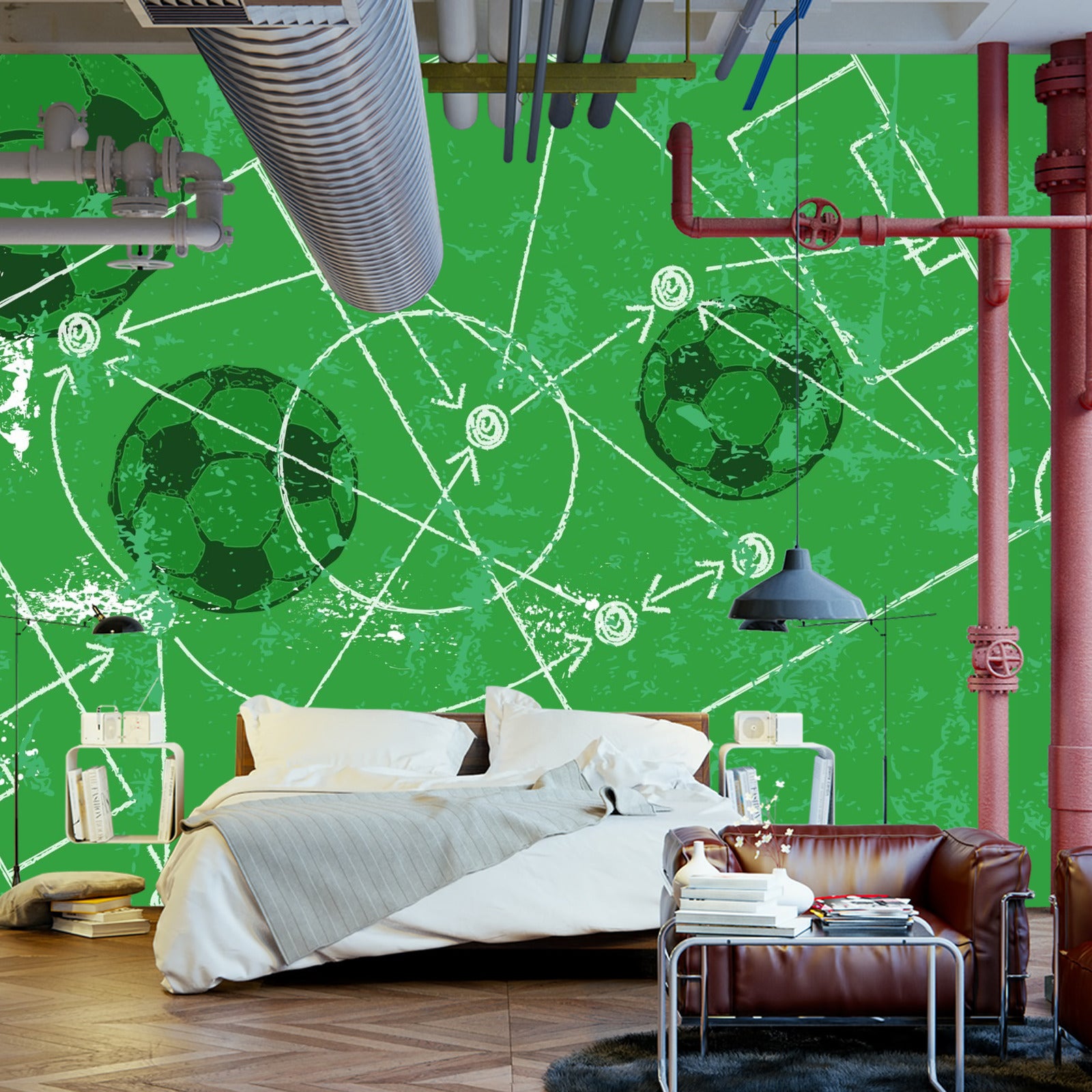 Fototapet Taktikk I Fotball