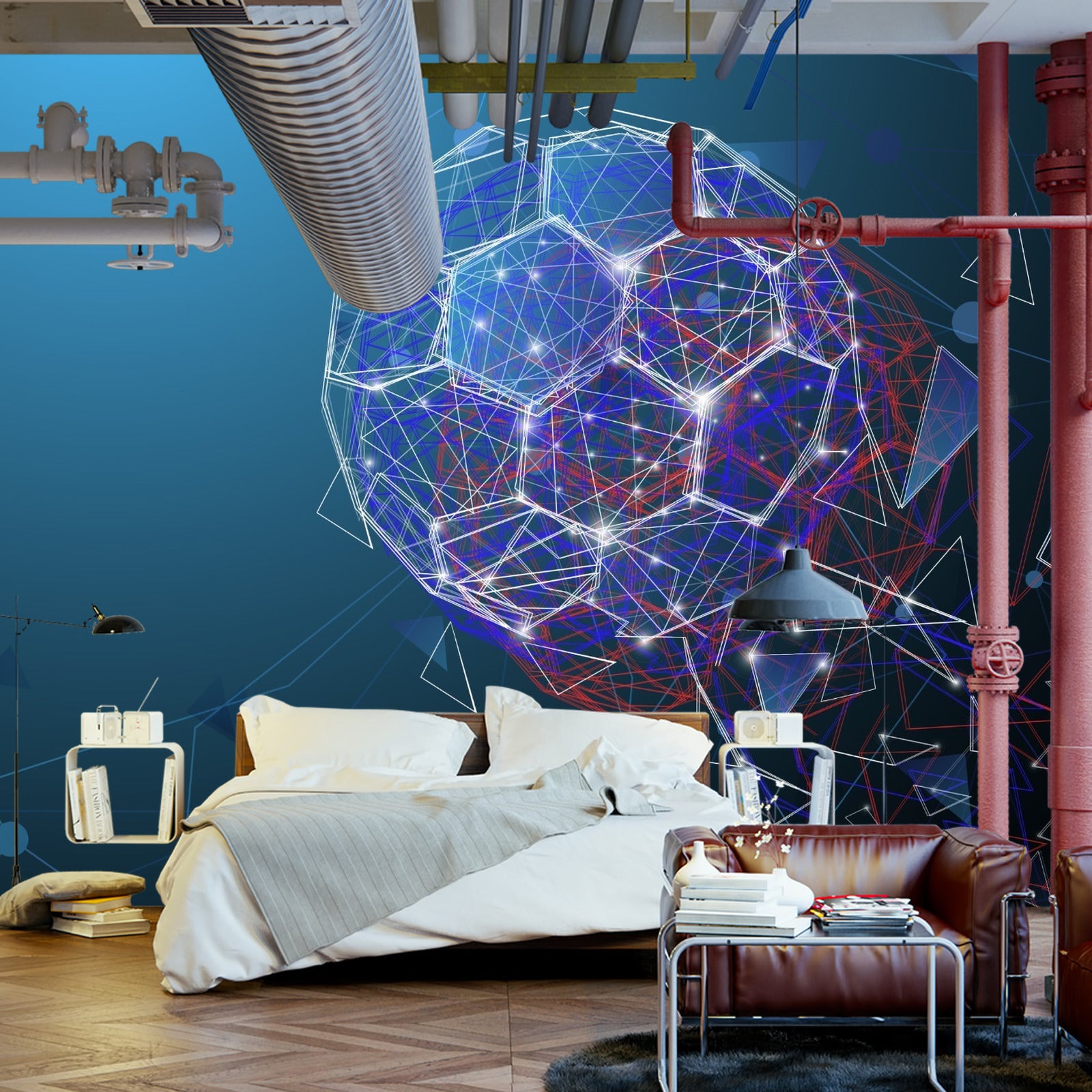 Fototapet Moderne Abstrakt Fotball