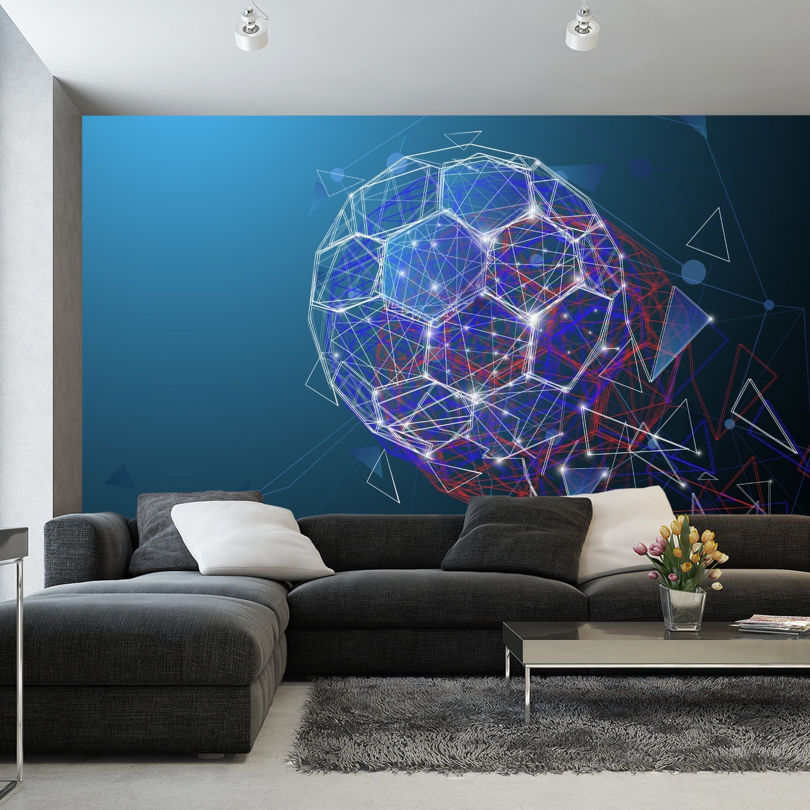 Fototapet Moderne Abstrakt Fotball