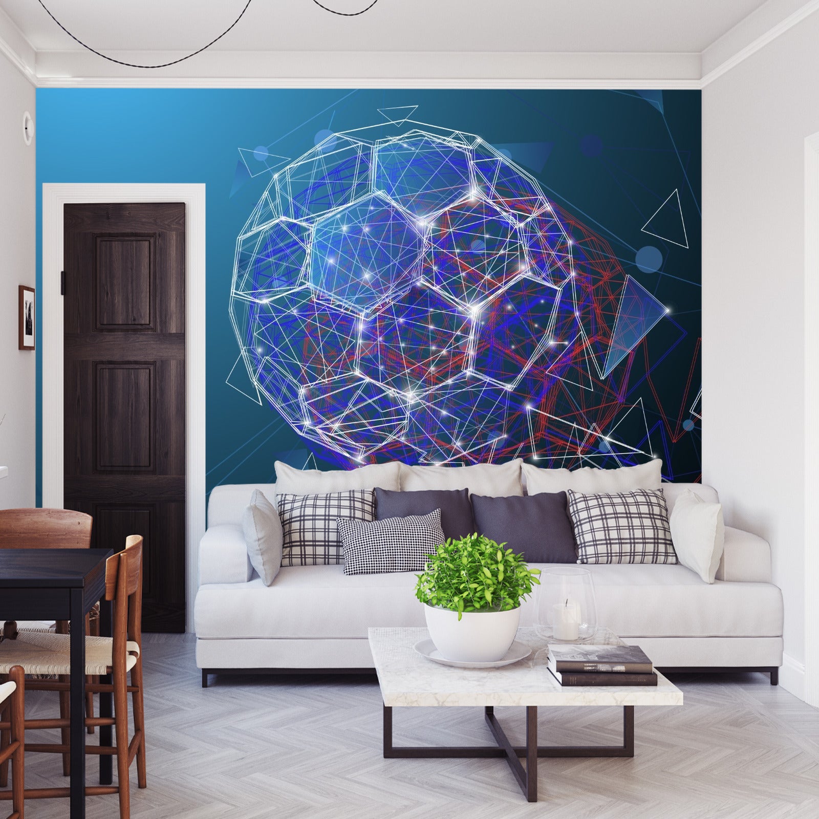 Fototapet Moderne Abstrakt Fotball