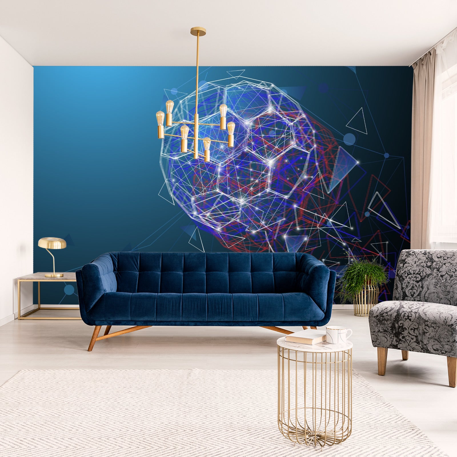 Fototapet Moderne Abstrakt Fotball