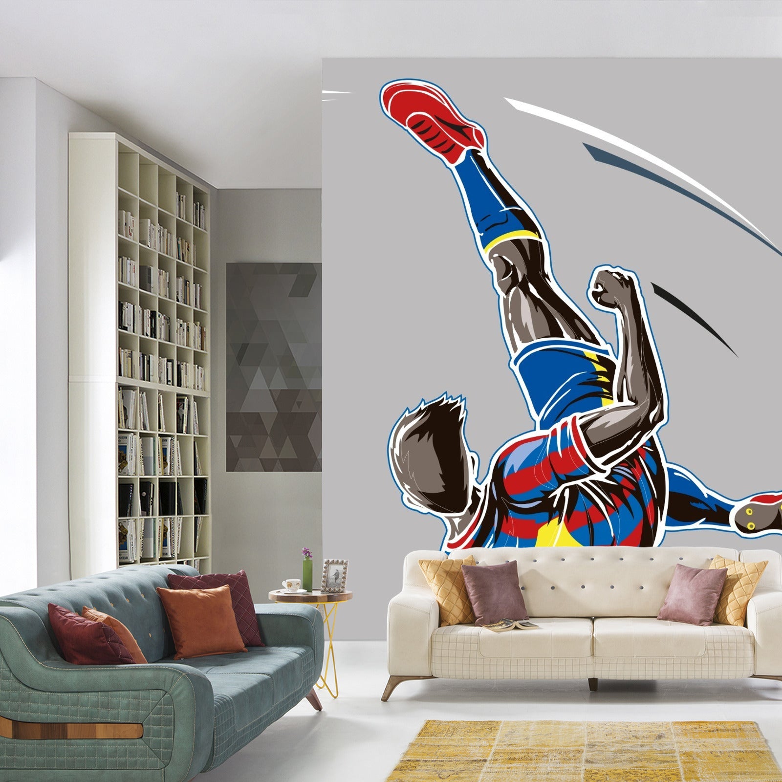 Fototapet Fotballspiller Gjør En Vending