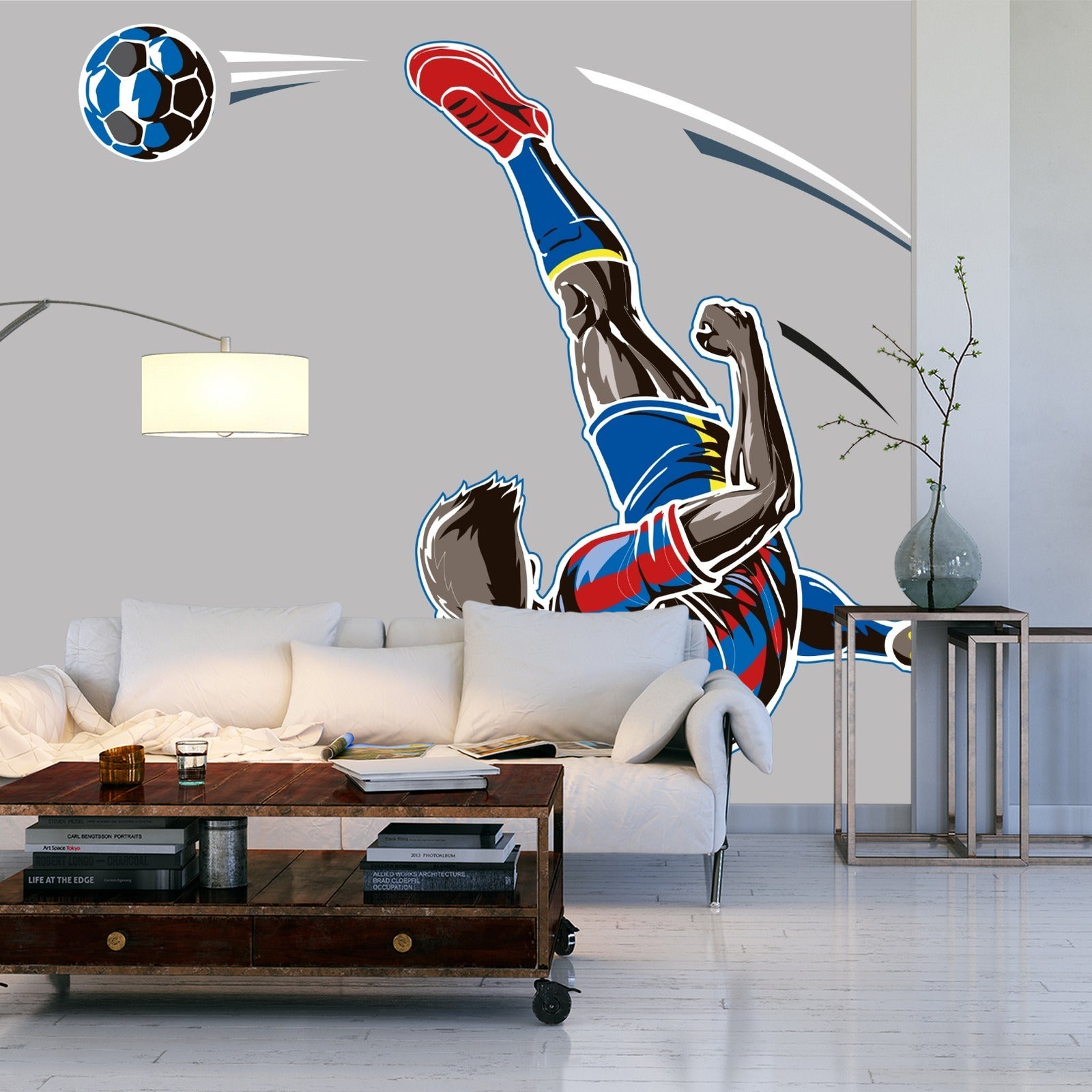 Fototapet Fotballspiller Gjør En Vending