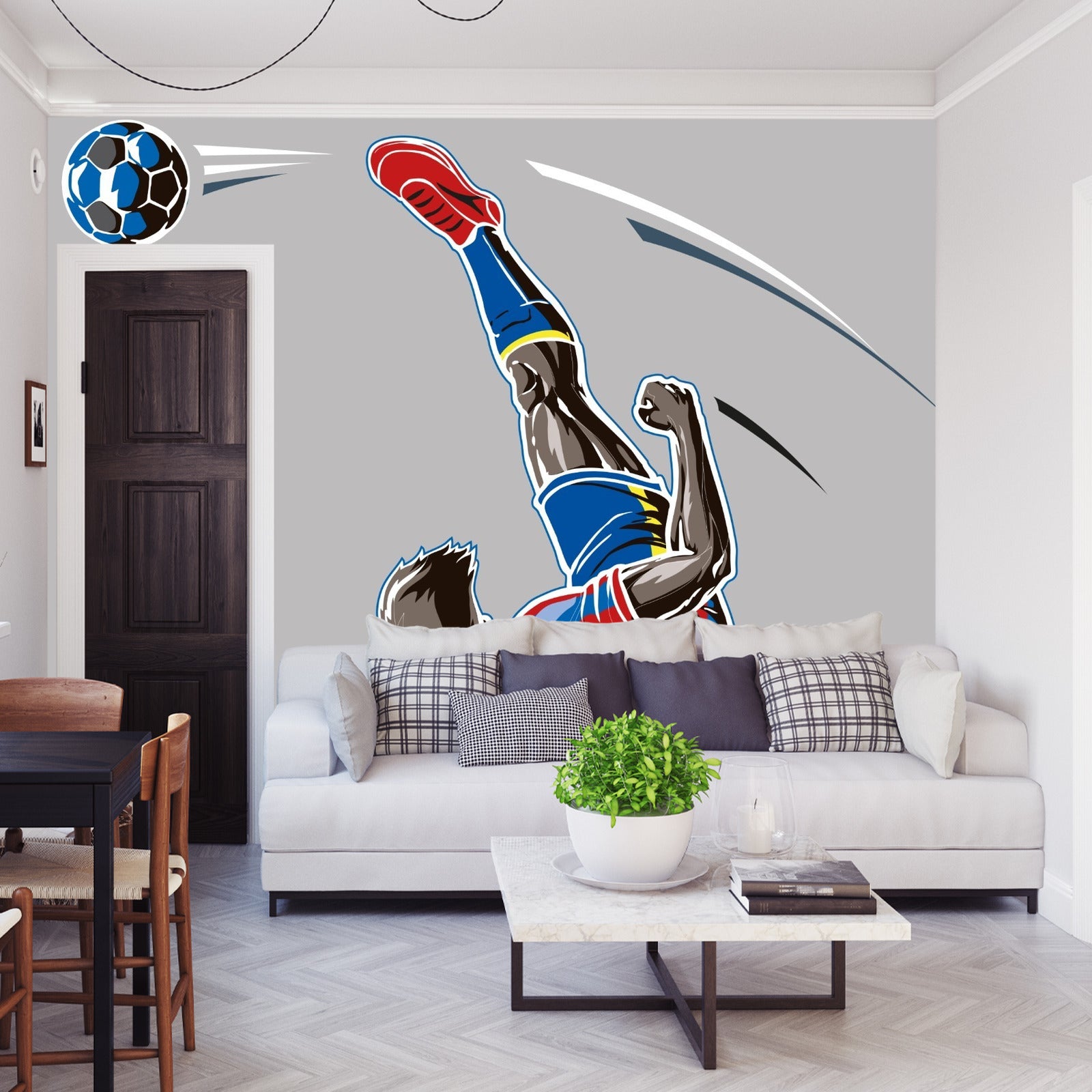 Fototapet Fotballspiller Gjør En Vending