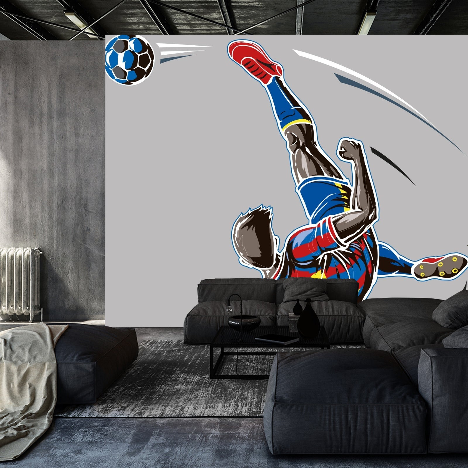 Fototapet Fotballspiller Gjør En Vending