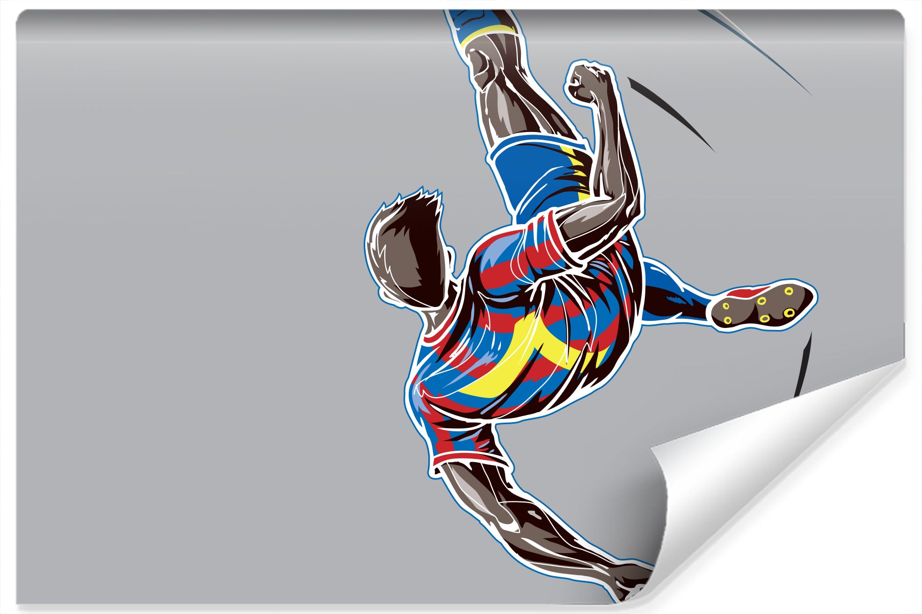 Fototapet Fotballspiller Gjør En Vending