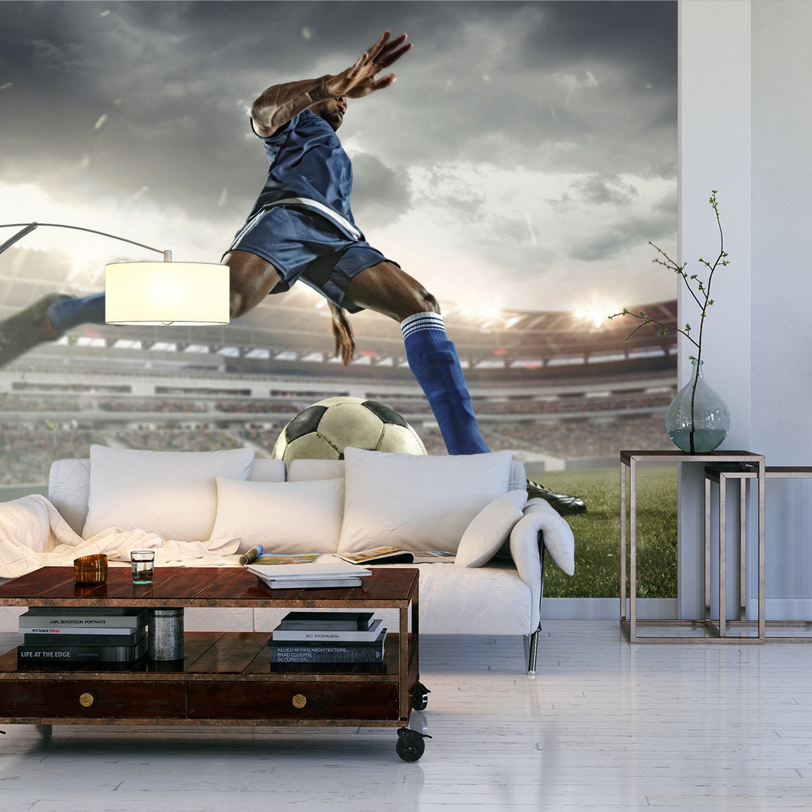 Fototapet Fotballspiller På Banen