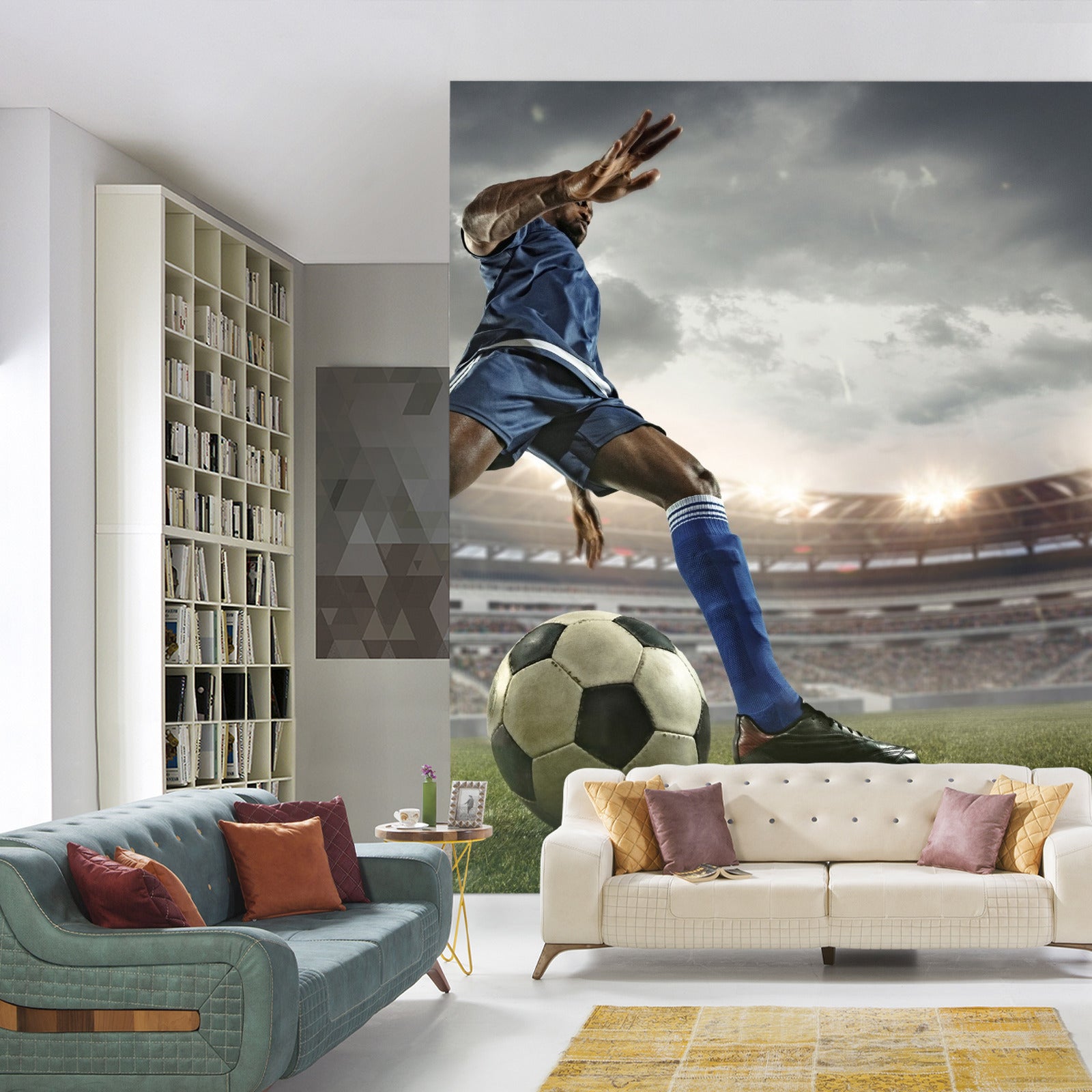 Fototapet Fotballspiller På Banen