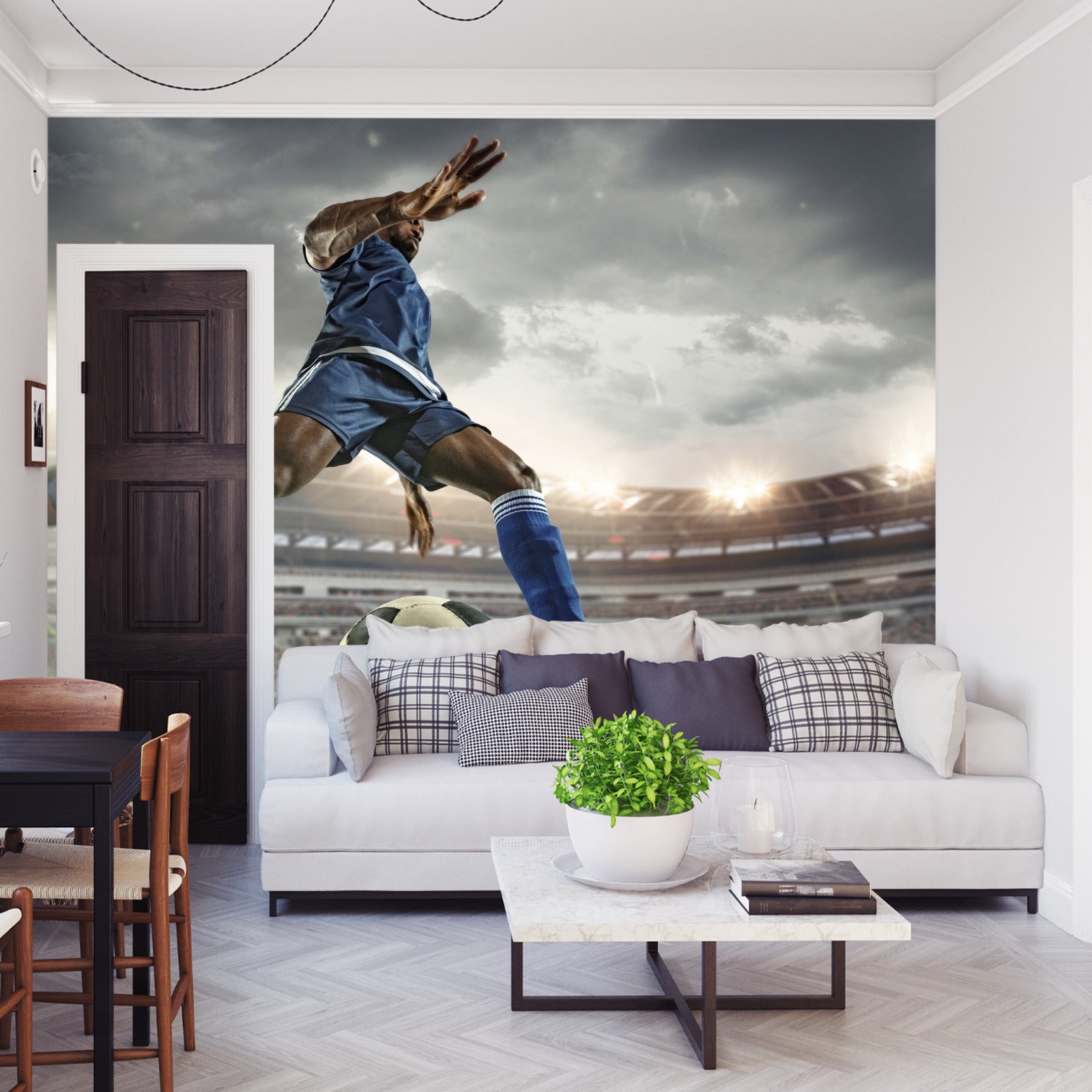 Fototapet Fotballspiller På Banen