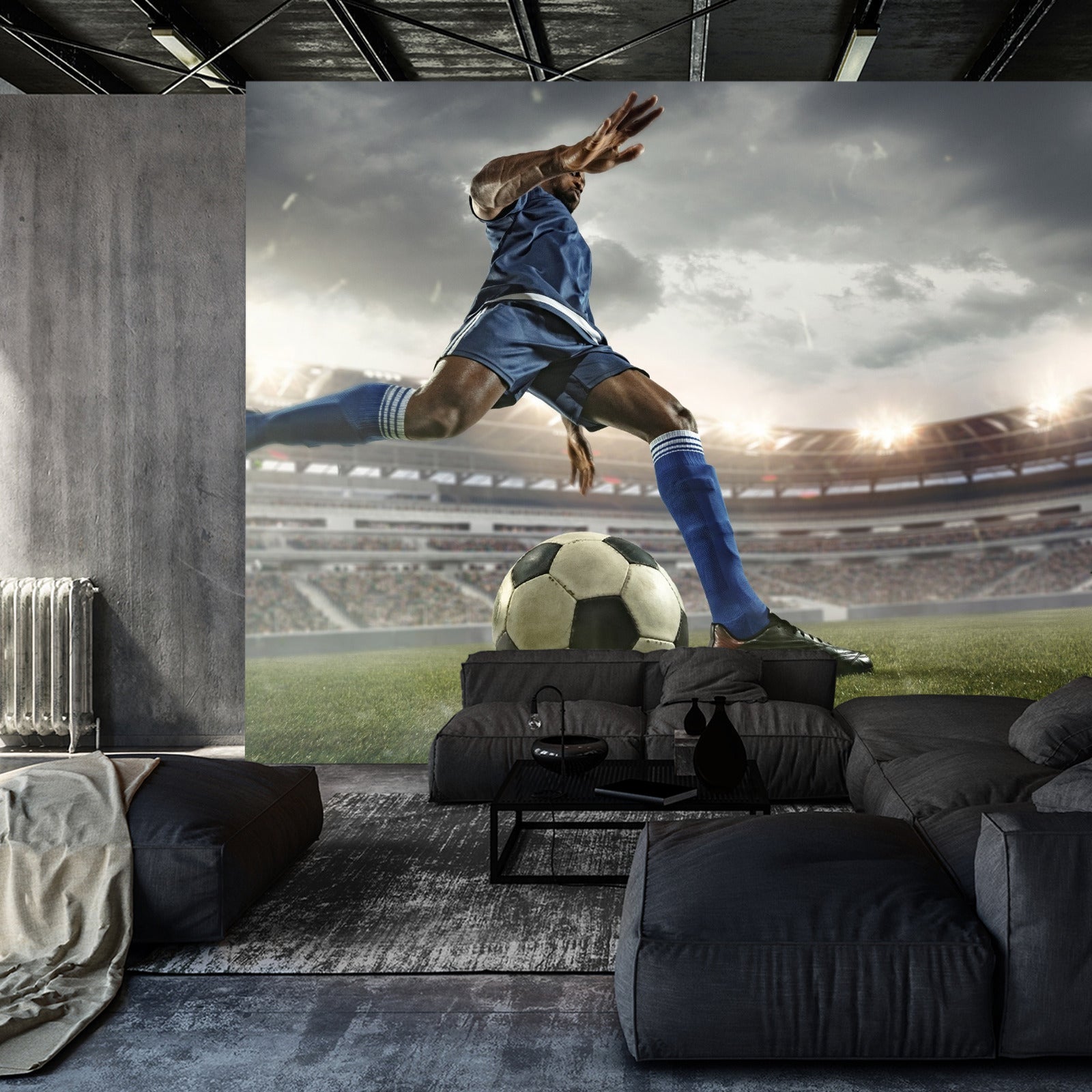 Fototapet Fotballspiller På Banen