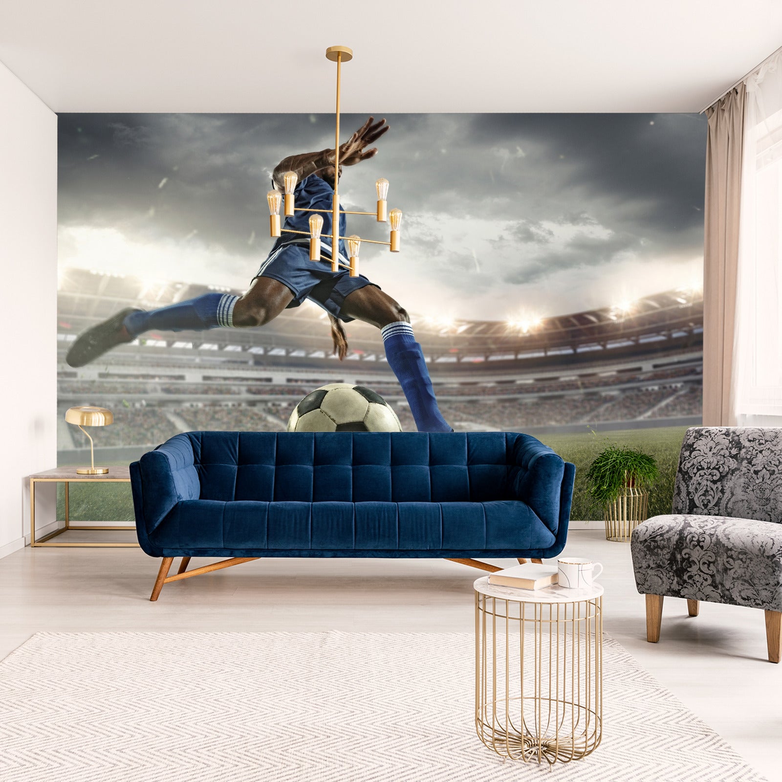 Fototapet Fotballspiller På Banen