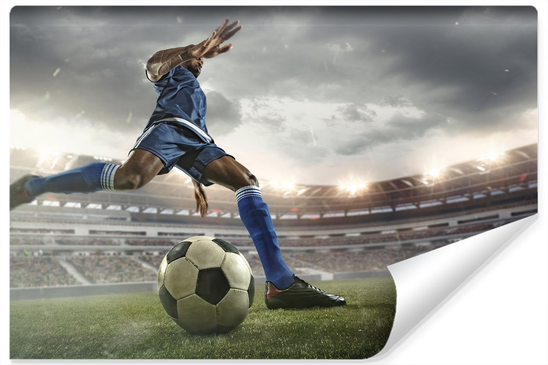 Fototapet Fotballspiller På Banen