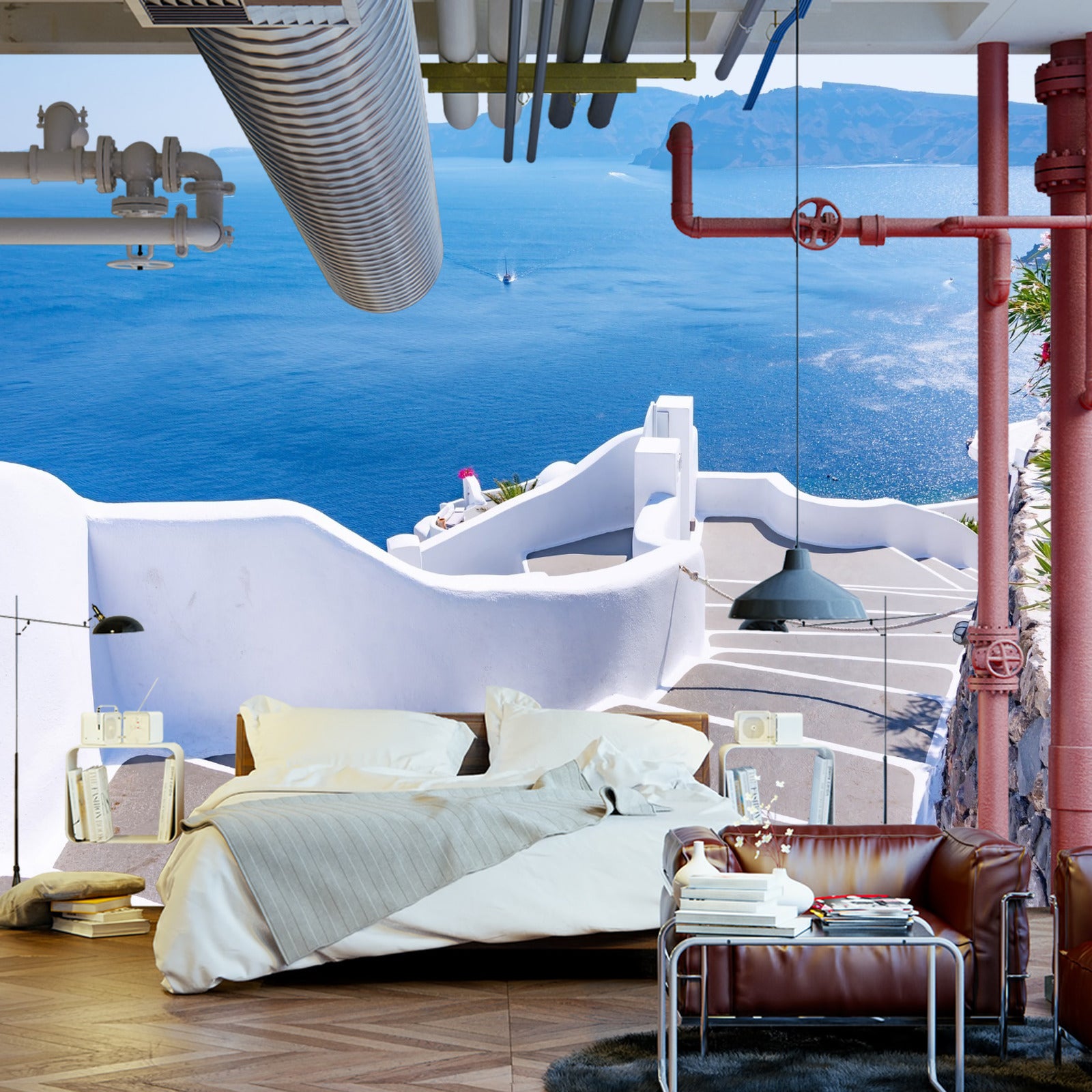 Fototapet Greske Trapper Til Stranden