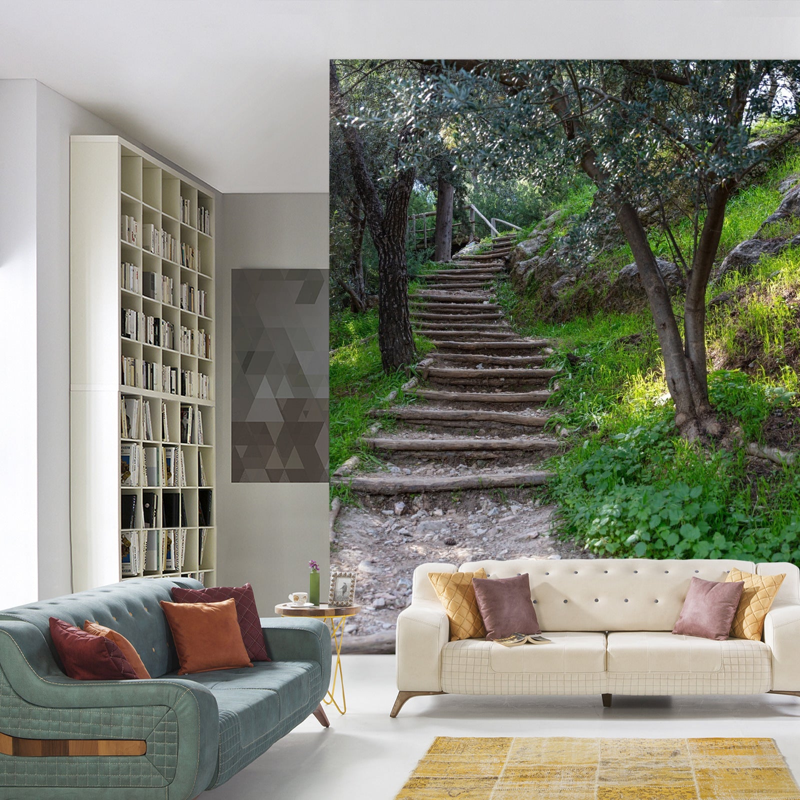 Fototapet Stairway In The Woods 3D