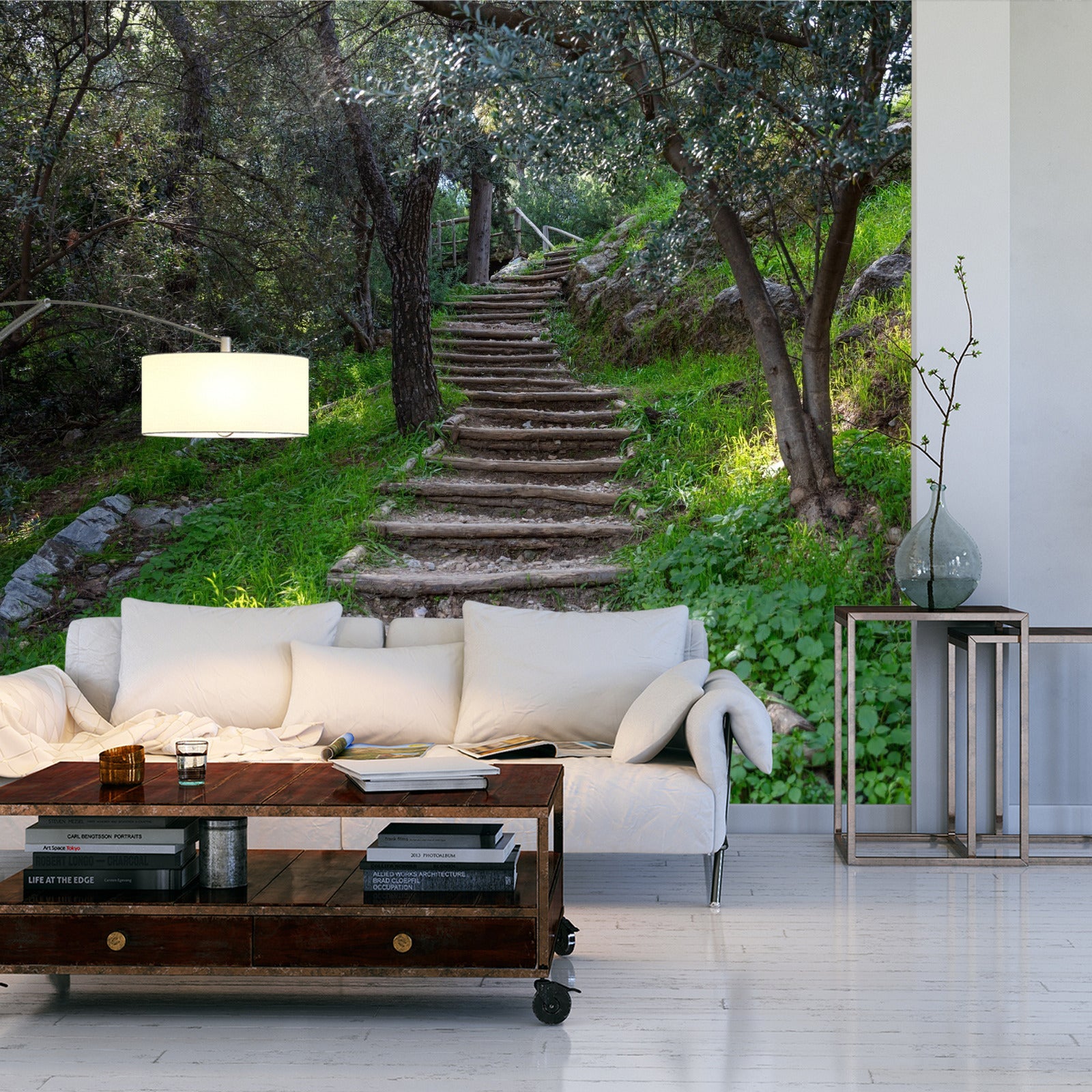 Fototapet Stairway In The Woods 3D