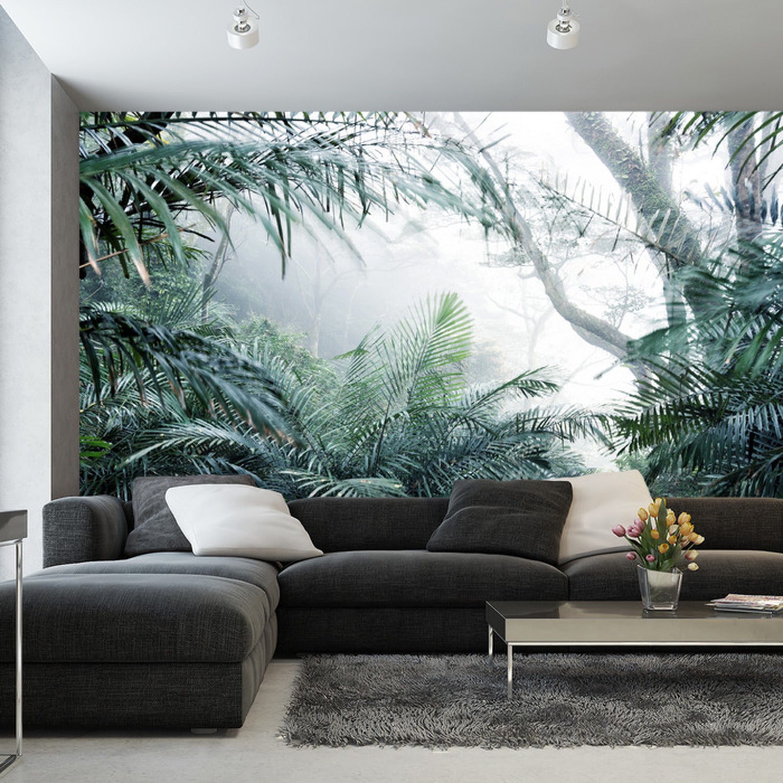 Fototapet Skog I Tåke