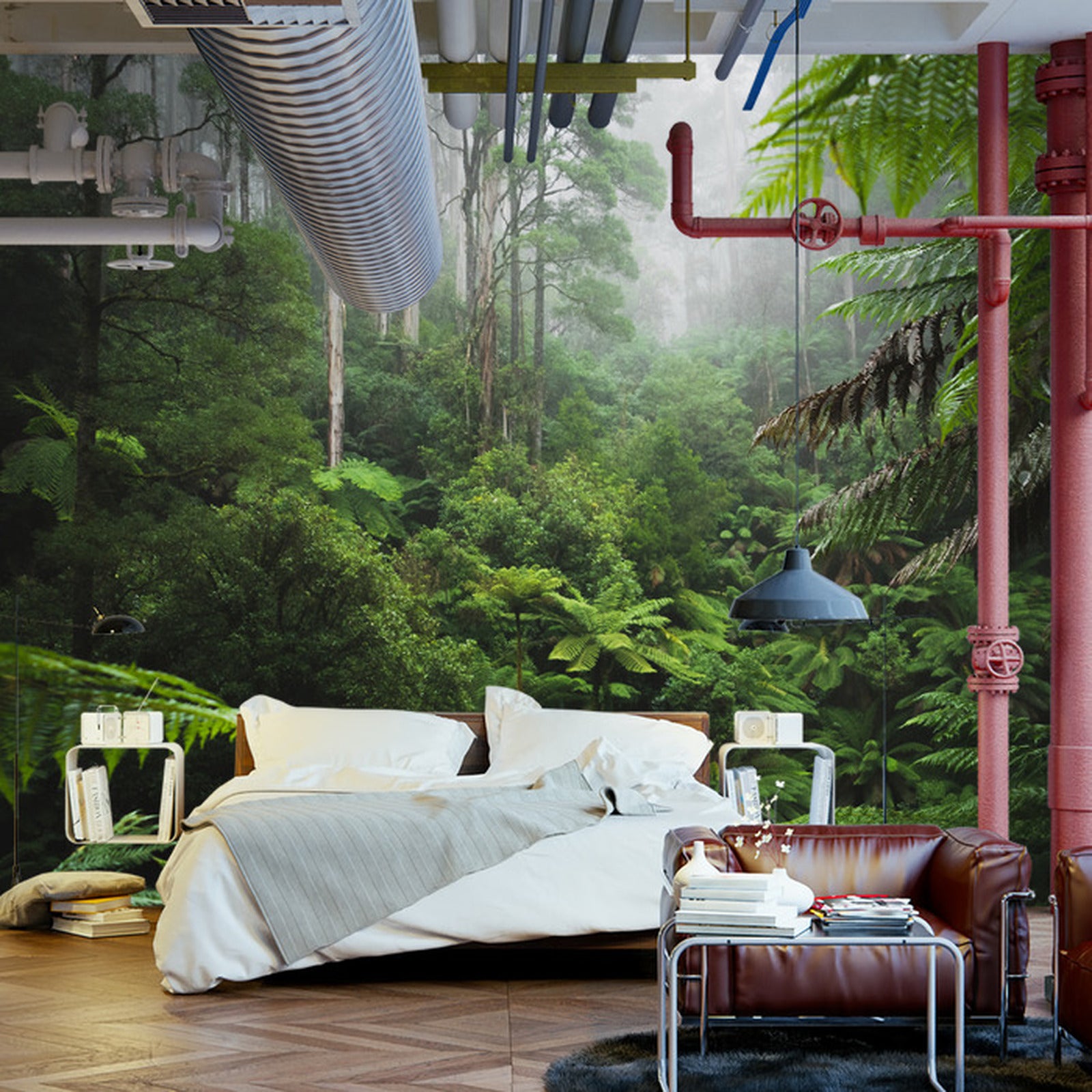 Fototapet Tett jungelskog