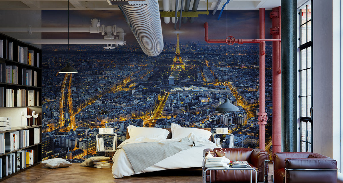 Fototapet Paris Om Natten