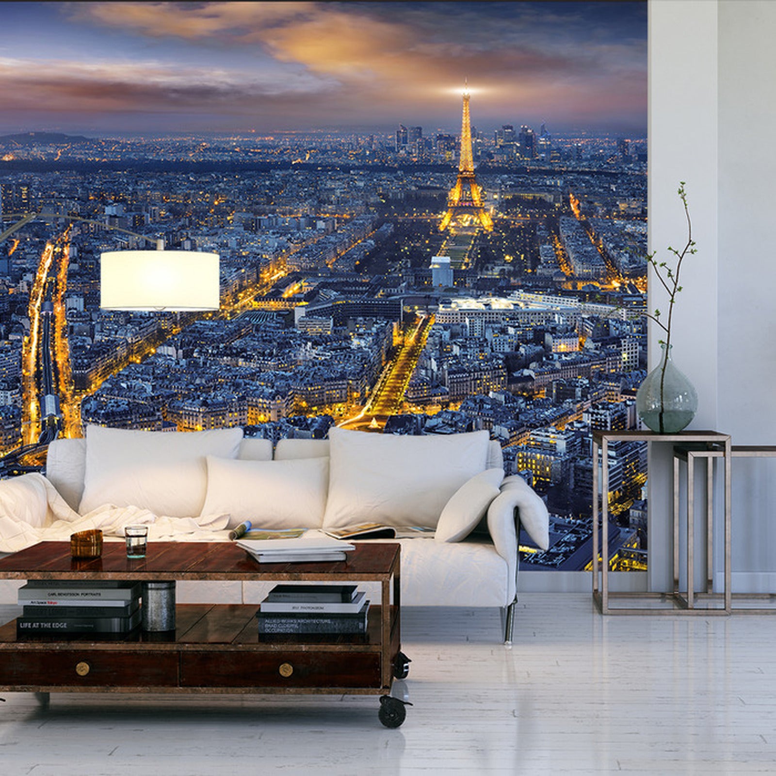 Fototapet Paris Om Natten