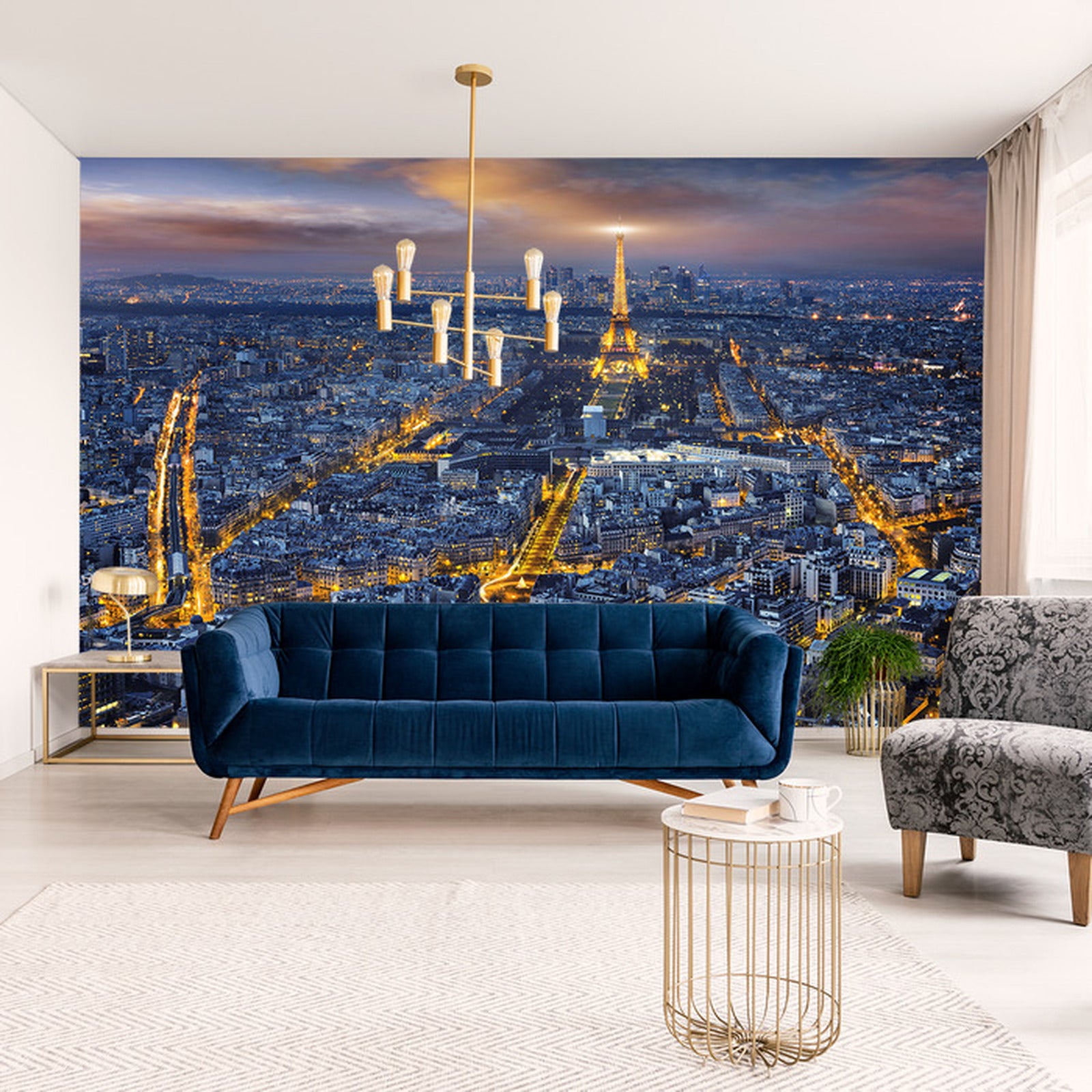 Fototapet Paris Om Natten