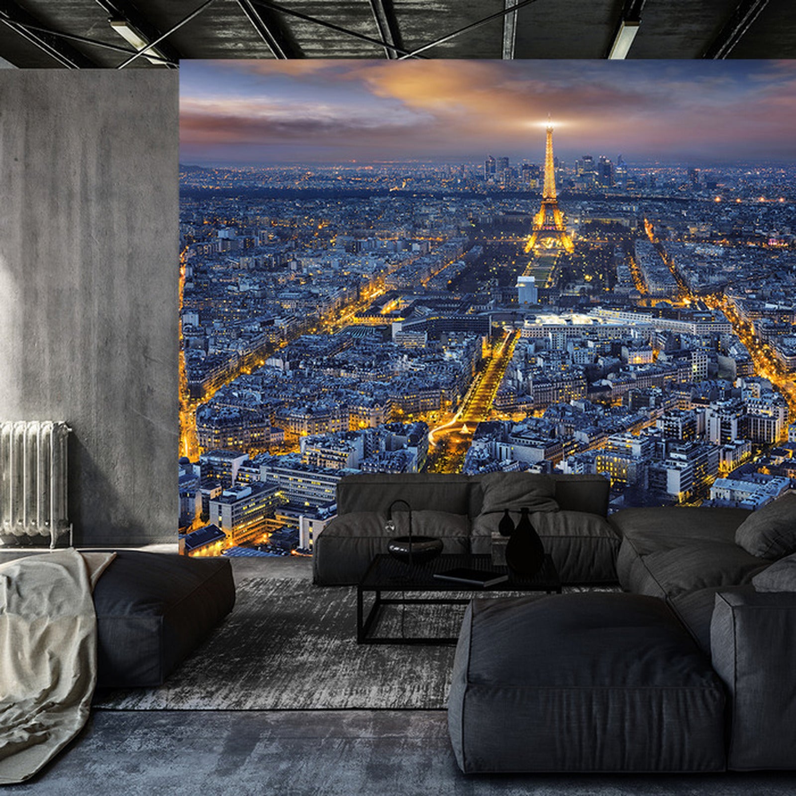 Fototapet Paris Om Natten