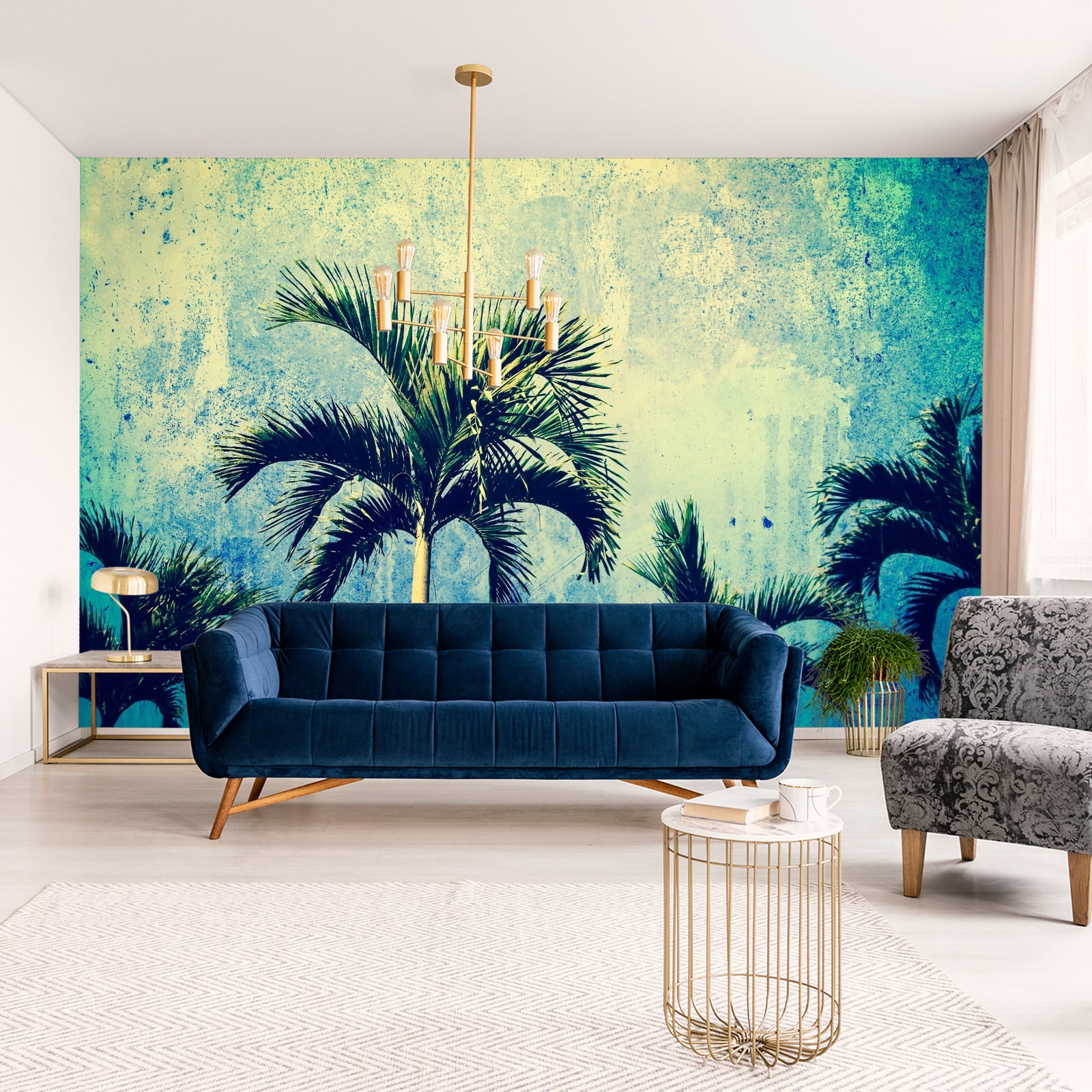 Fototapet Palmer I Grunge Stil