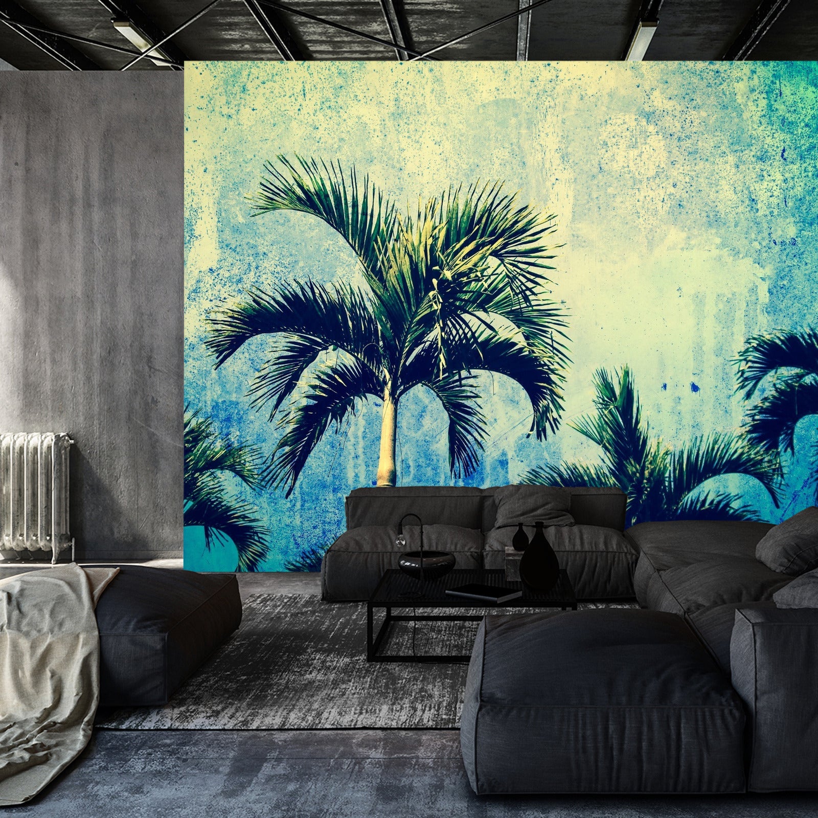 Fototapet Palmer I Grunge Stil
