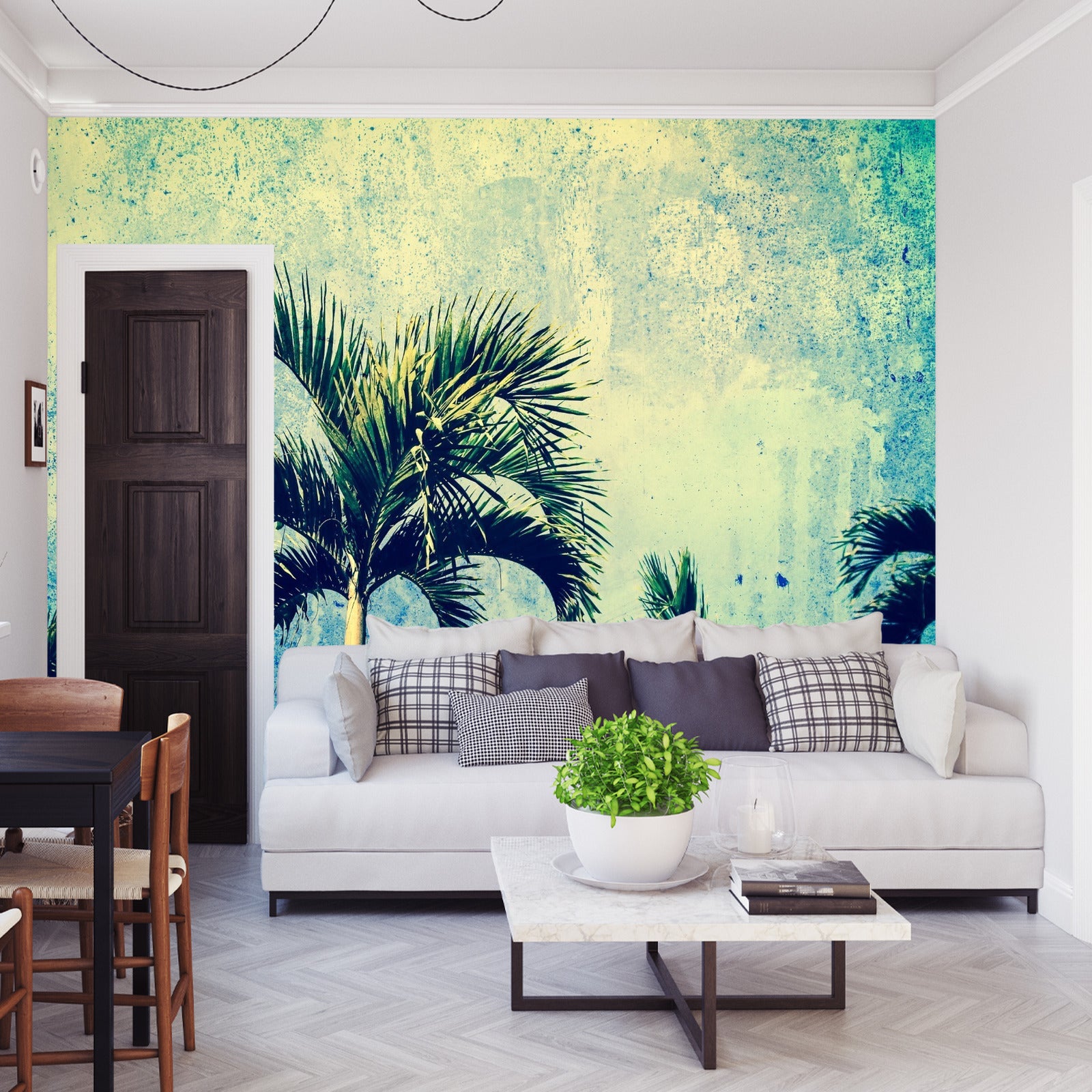 Fototapet Palmer I Grunge Stil