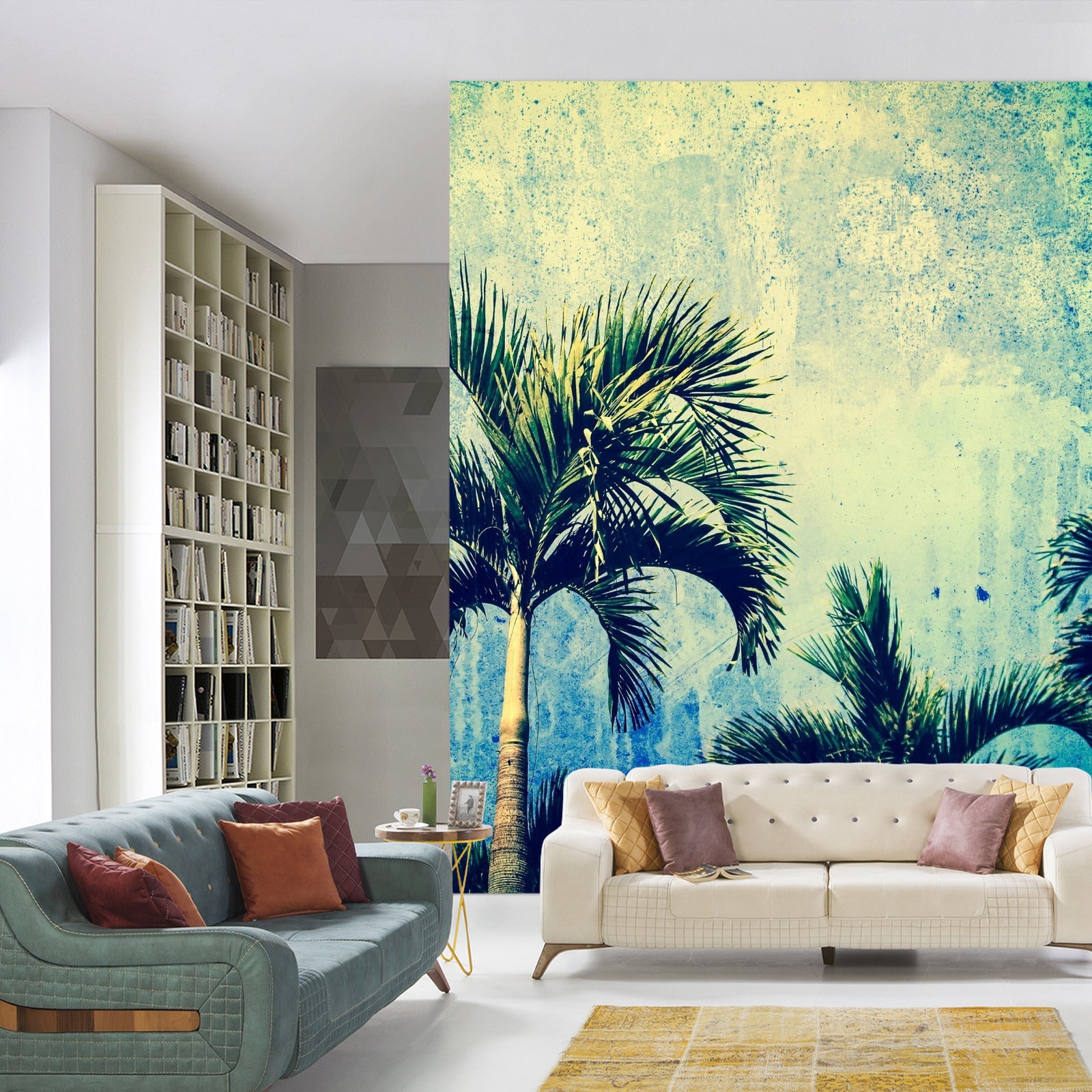 Fototapet Palmer I Grunge Stil