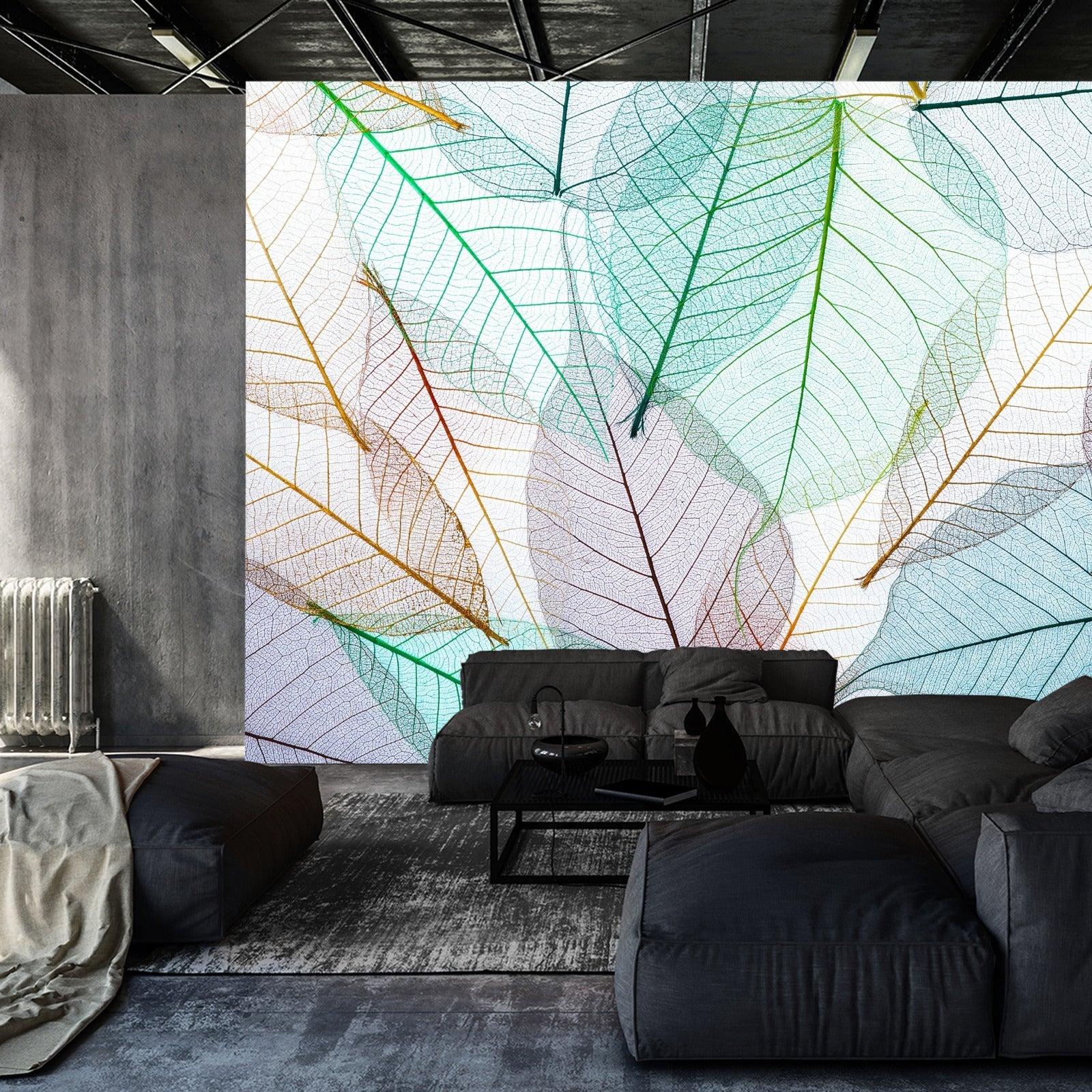 Fototapet Fargerike Gjennomskinnelige Blader