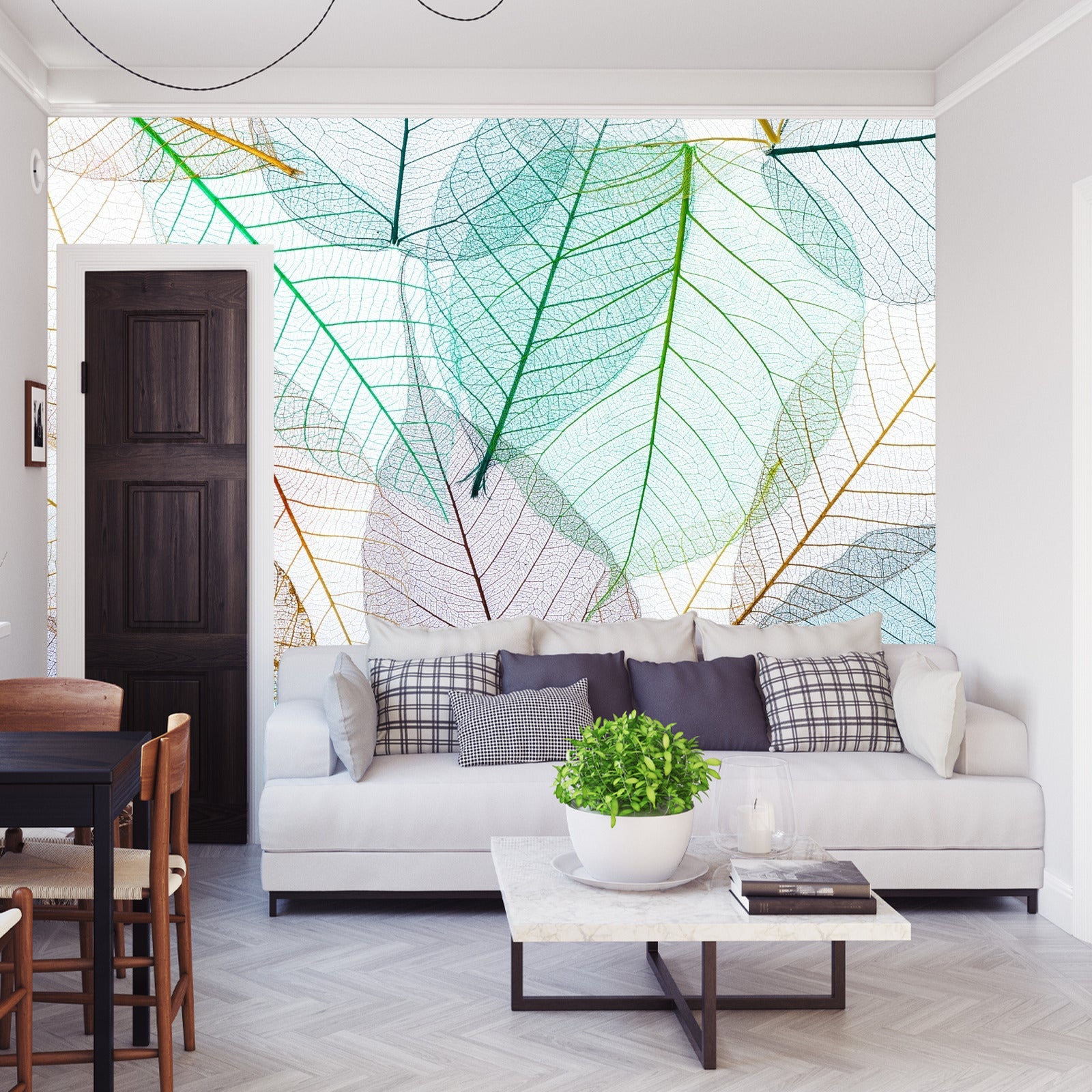 Fototapet Fargerike Gjennomskinnelige Blader