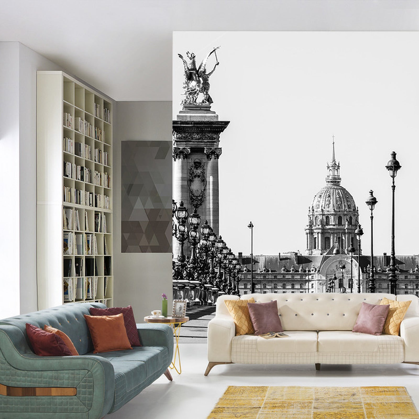 Fototapet Paris Svart Og Hvitt