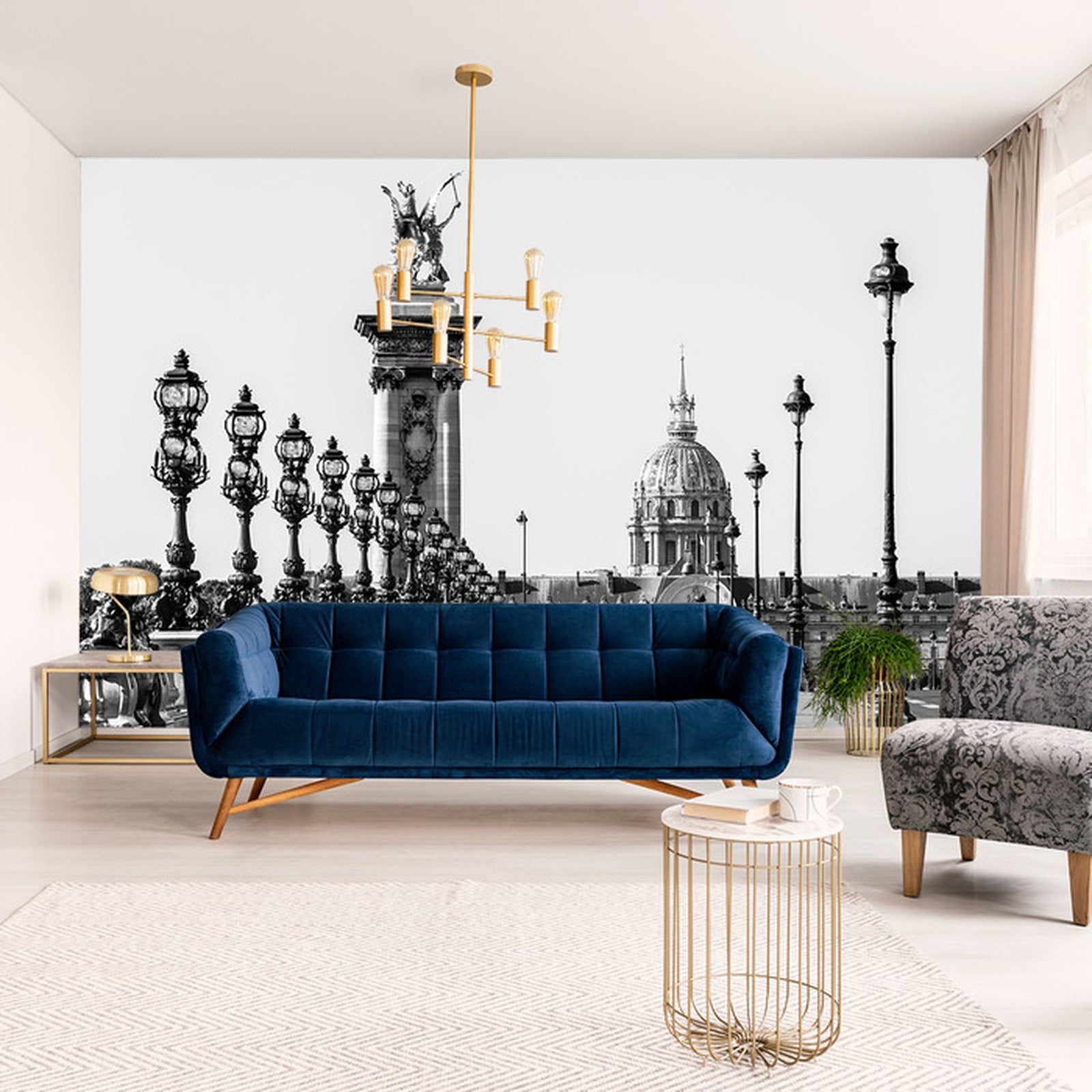 Fototapet Paris Svart Og Hvitt