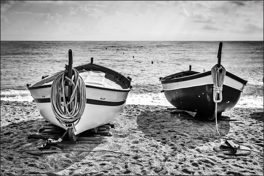 Fototapet Strandbåter