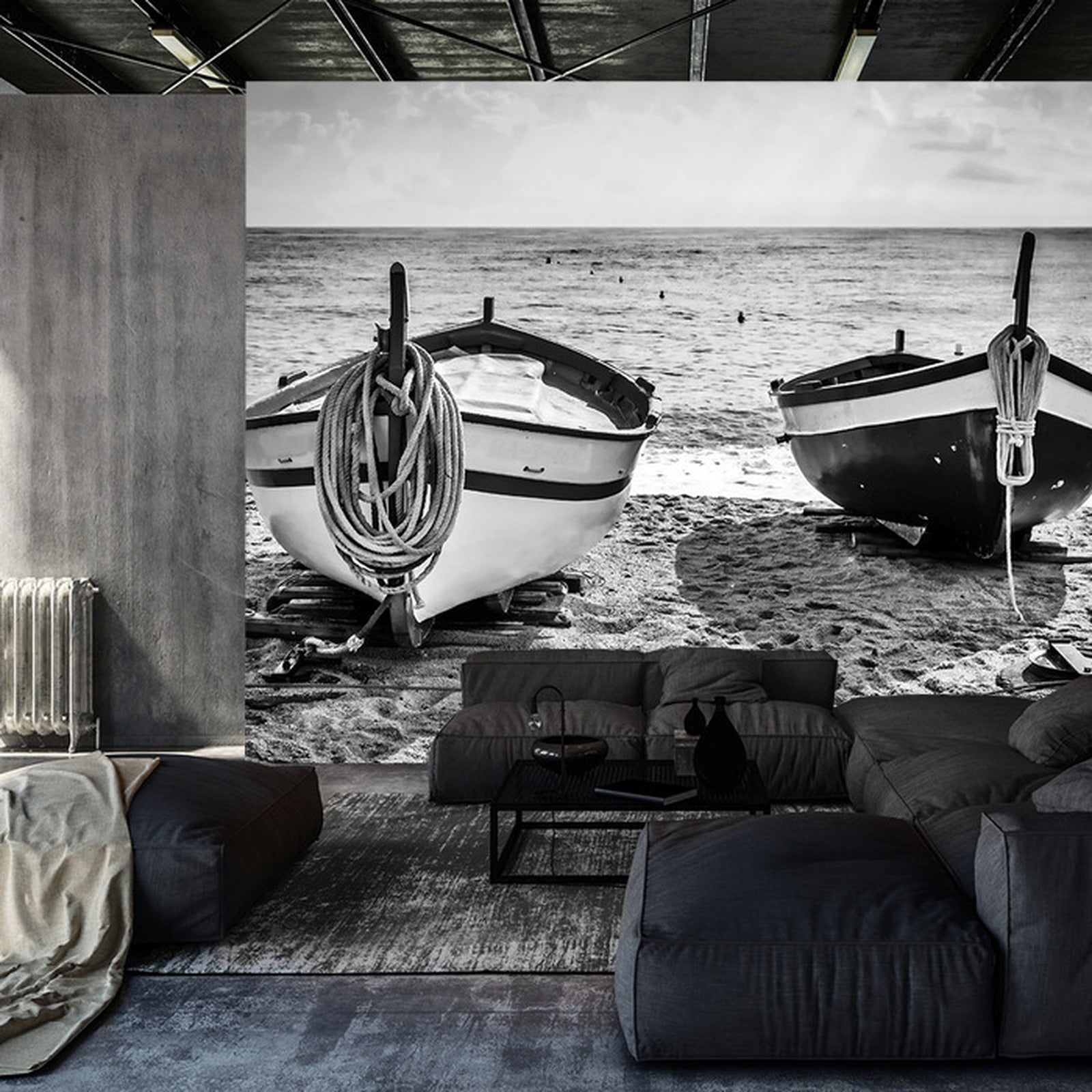 Fototapet Strandbåter