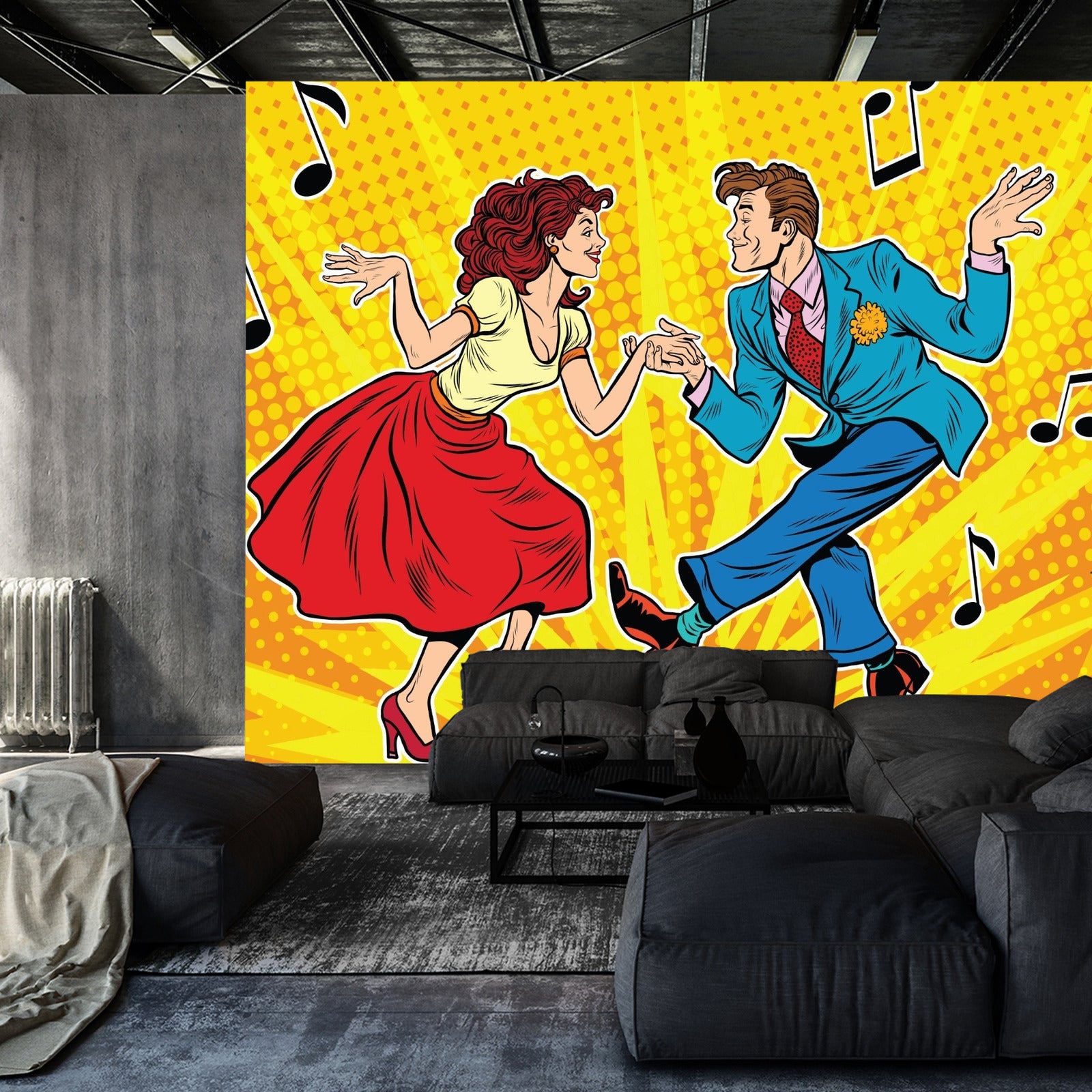 Fototapet Dansepar I Popkunststil