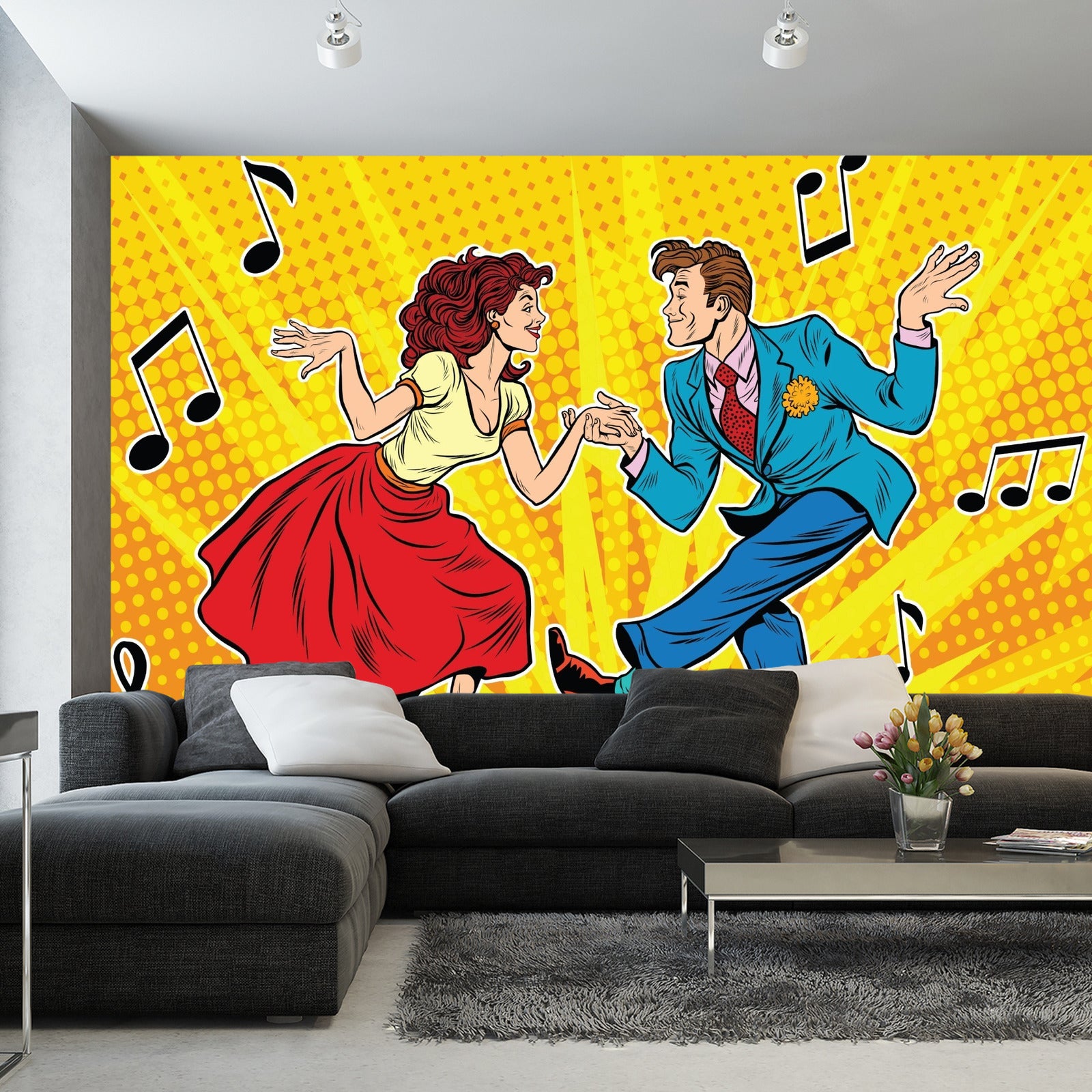 Fototapet Dansepar I Popkunststil