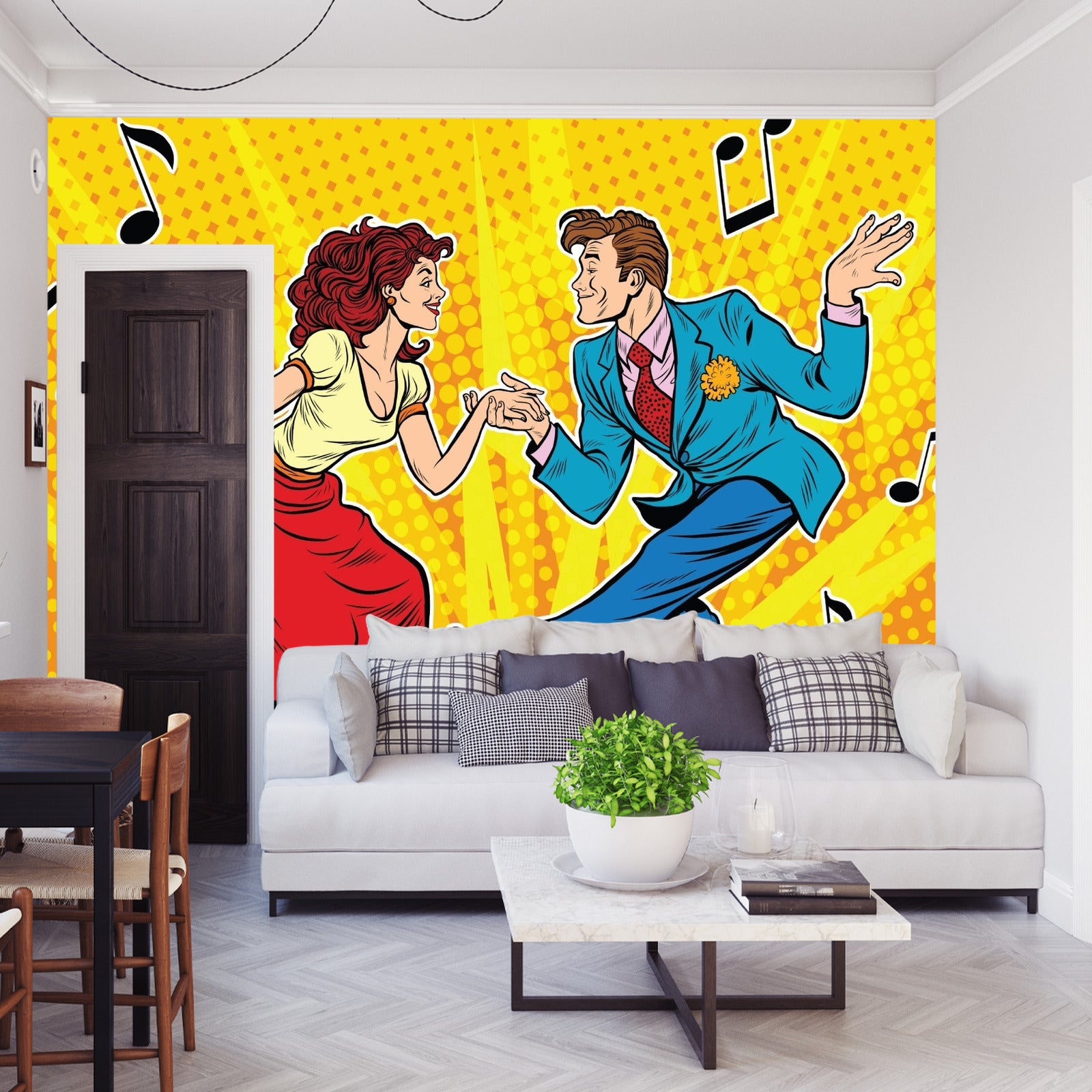 Fototapet Dansepar I Popkunststil