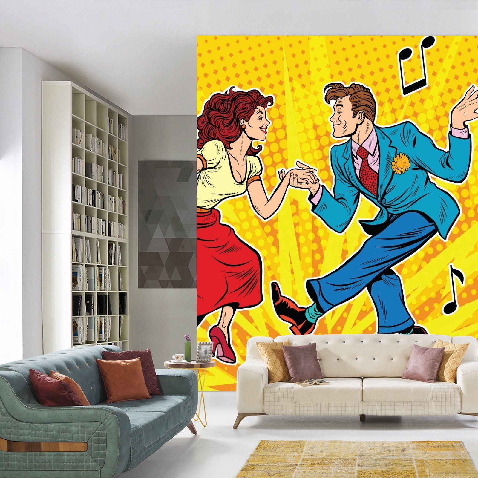 Fototapet Dansepar I Popkunststil