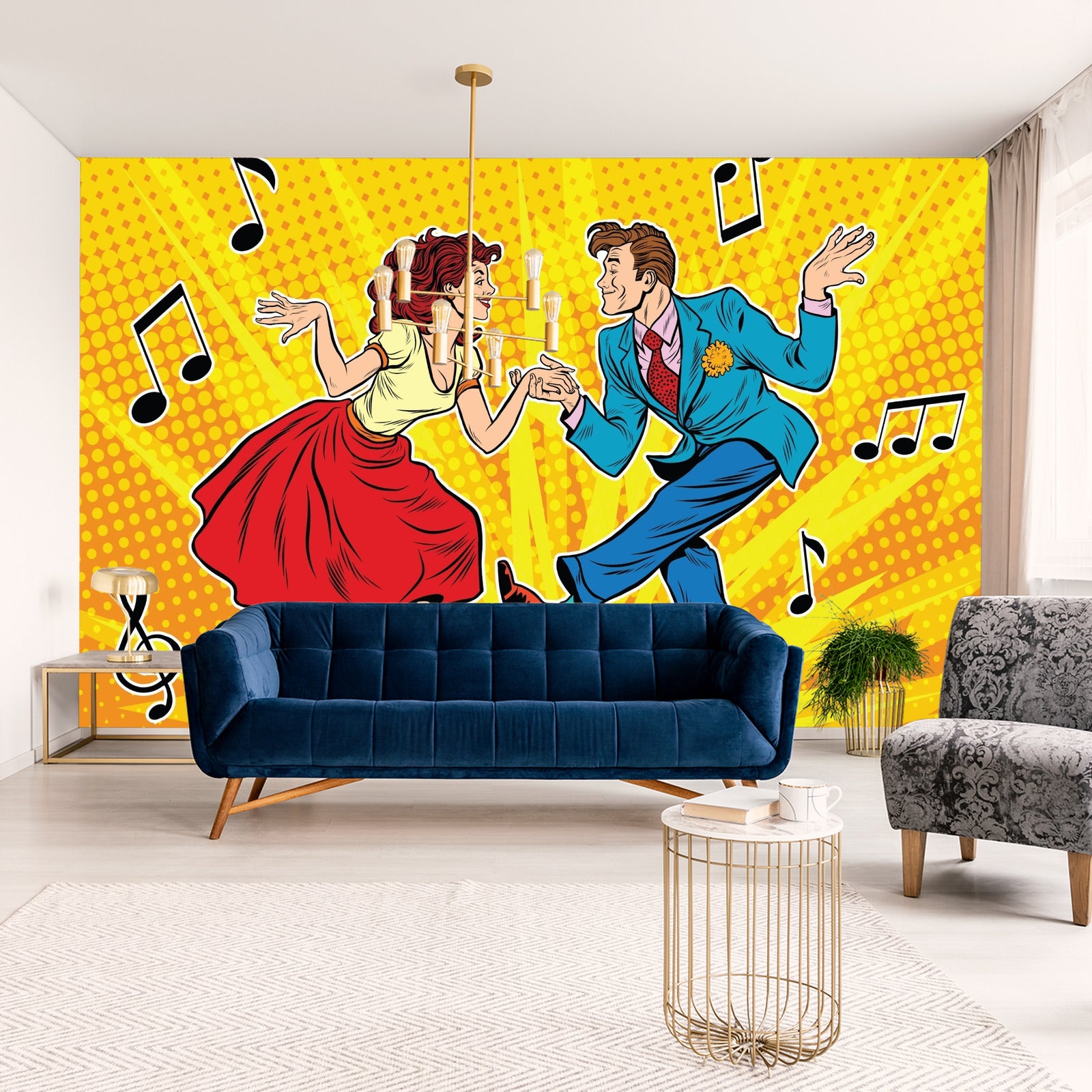 Fototapet Dansepar I Popkunststil